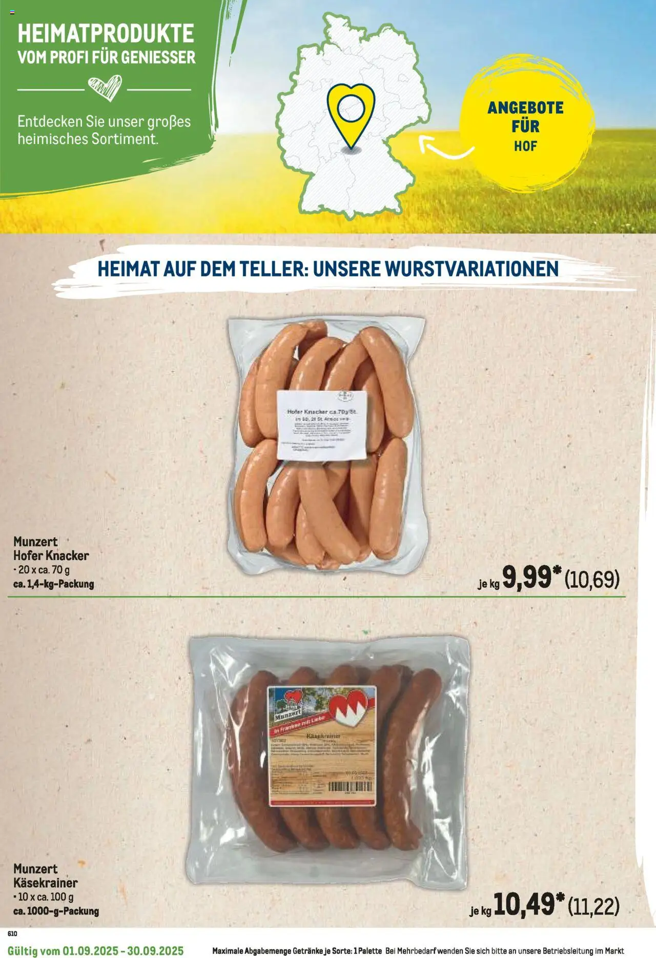 Metro Regionaler Flyer - gültig ab dem 01.09.2025 | Seite: 66 | Produkte: Käsekrainer