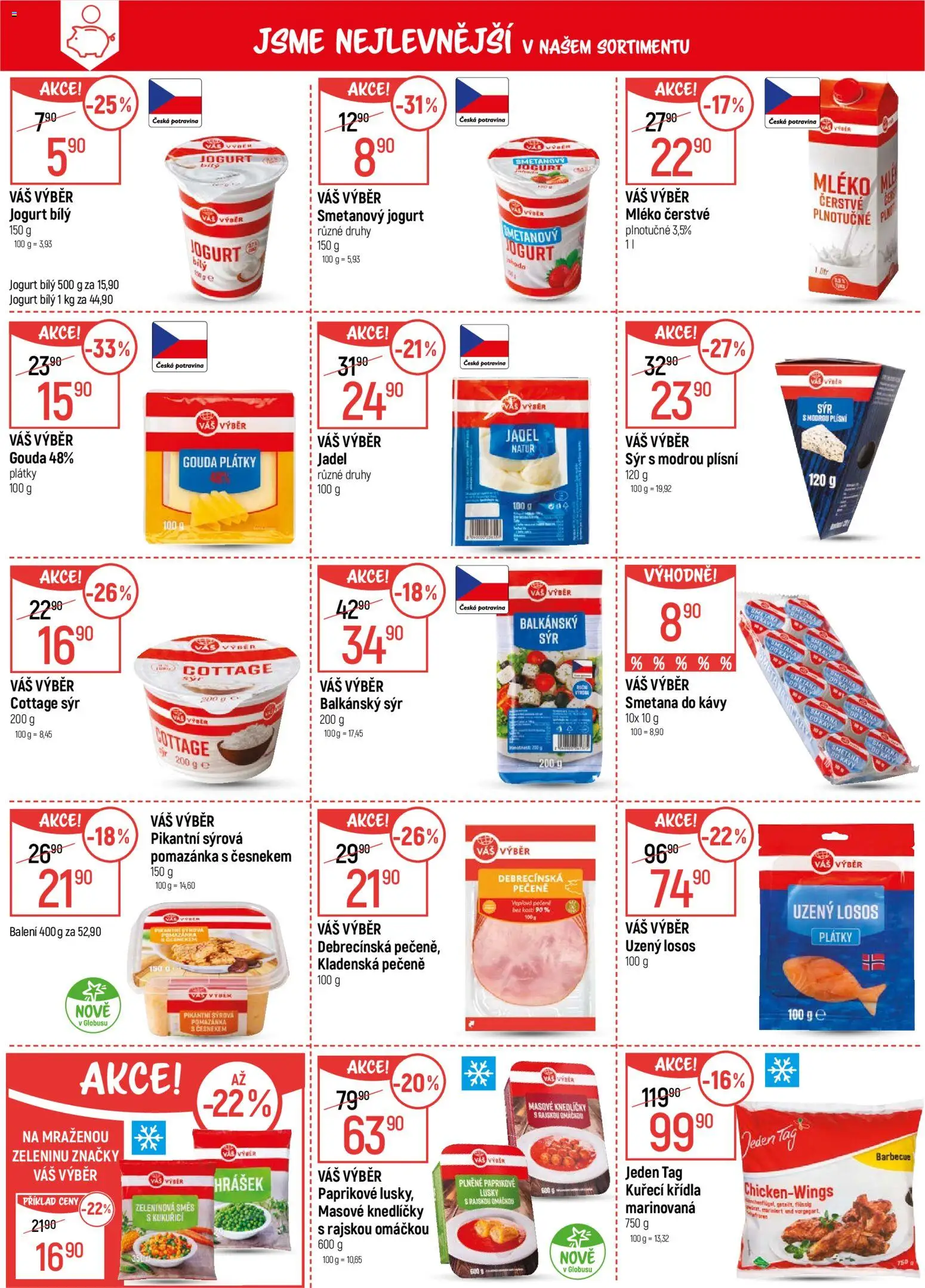 Globus leták - Havířov od 18.02.2026 | Strana: 3 | Produkty: Vál, Smetanový jogurt, Balkánský sýr, Pomazánka