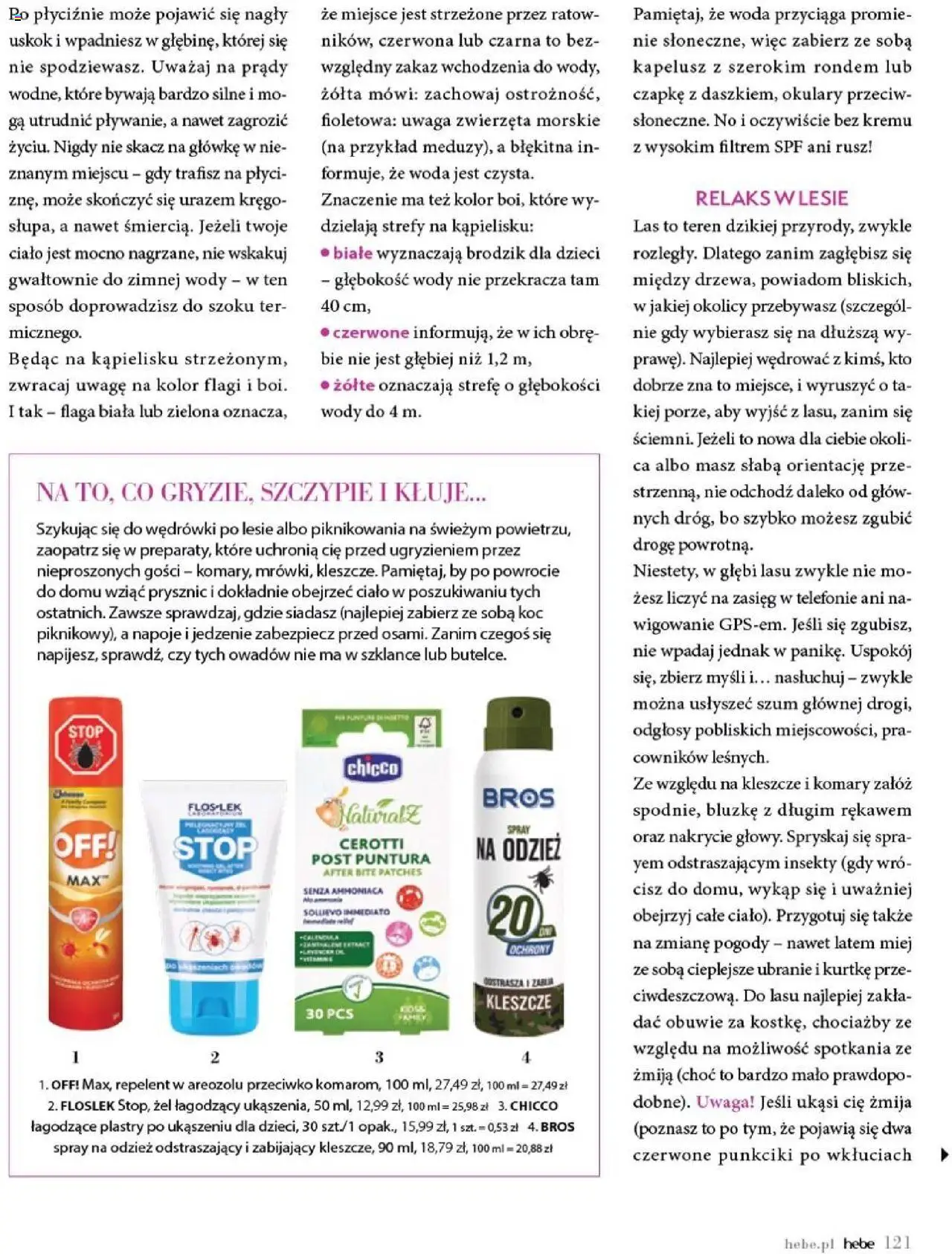 Hebe Gazetka - Magazyn od 01.07.2025 | Strona: 121 | Produkty: Kapelusz, Okulary, Koc, Prysznic