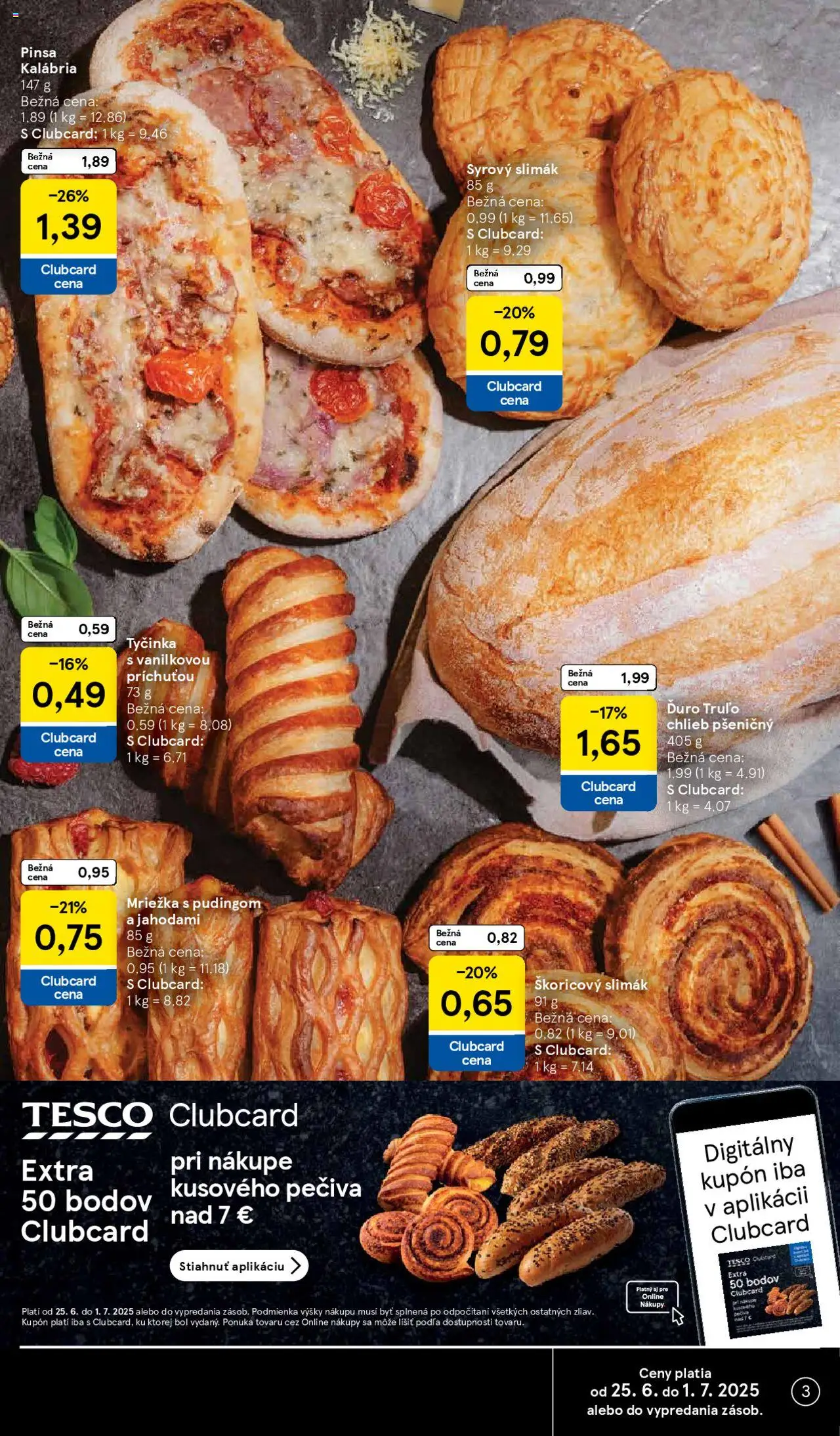 Tesco Hypermarket - leták │ platný od 25.06.2025 | Strana: 3 | Produkty: Chlieb