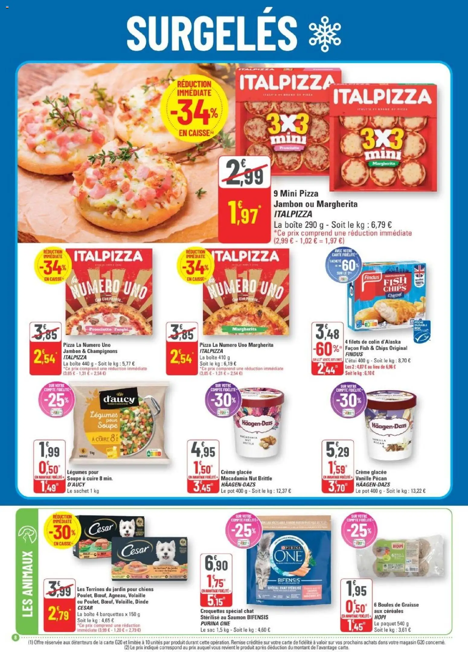 {H1} | Page: 8 | Produits: Croquettes special chat, Soupe, Céréales, Chips