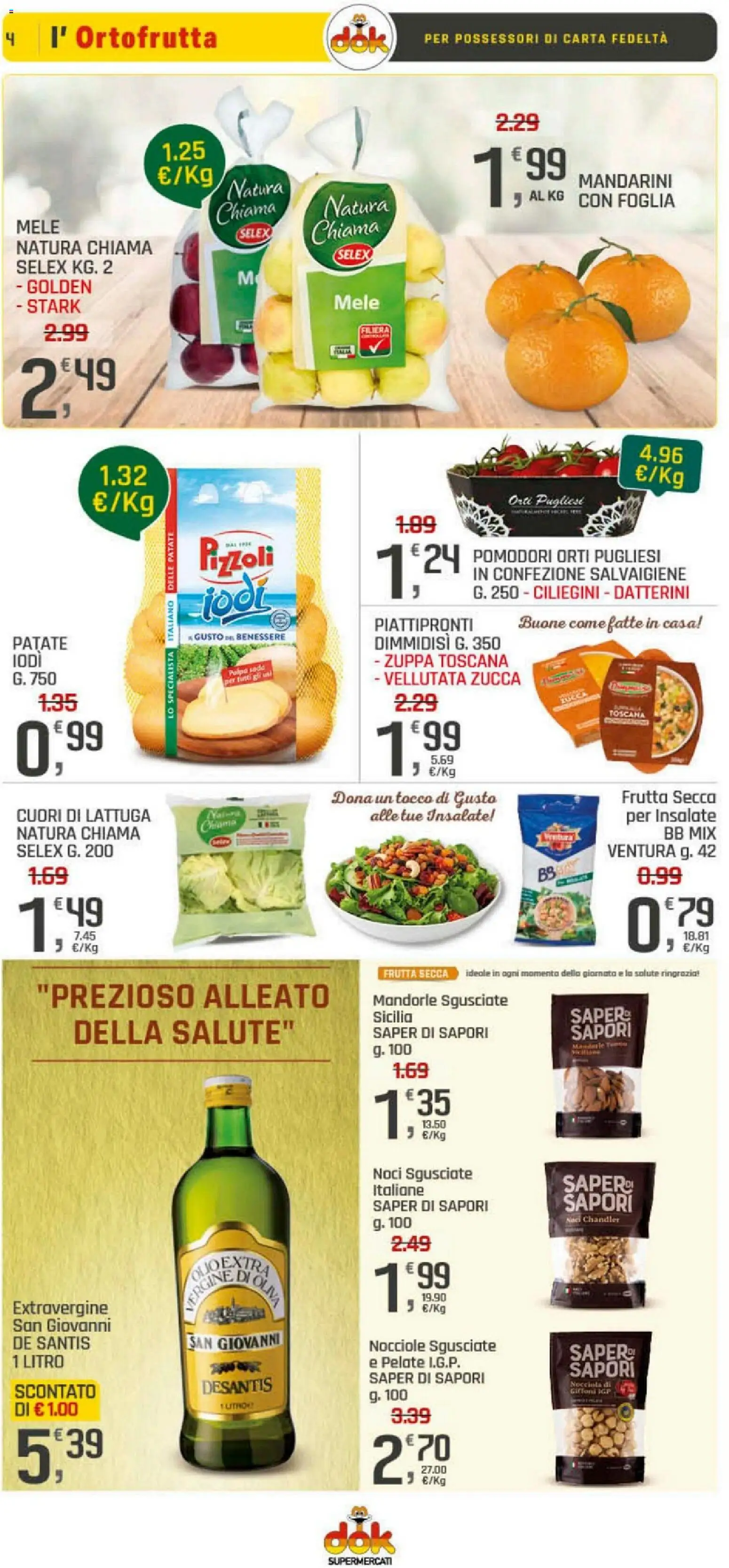 Volantino DOK del 09.01.2026 | Pagina: 4 | Prodotti: Patate, Noci, Mandorle, Zucca