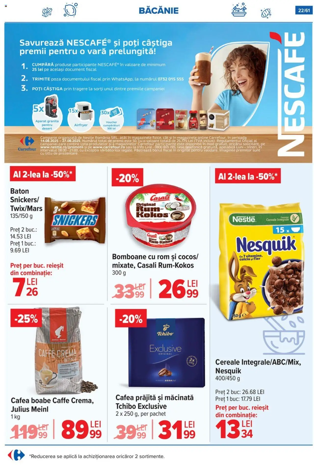 Catalog Carrefour – valabil de la 13.08.2025 | Pagină: 23 | Produse: Cremă, Rom, Bomboane, Cereale
