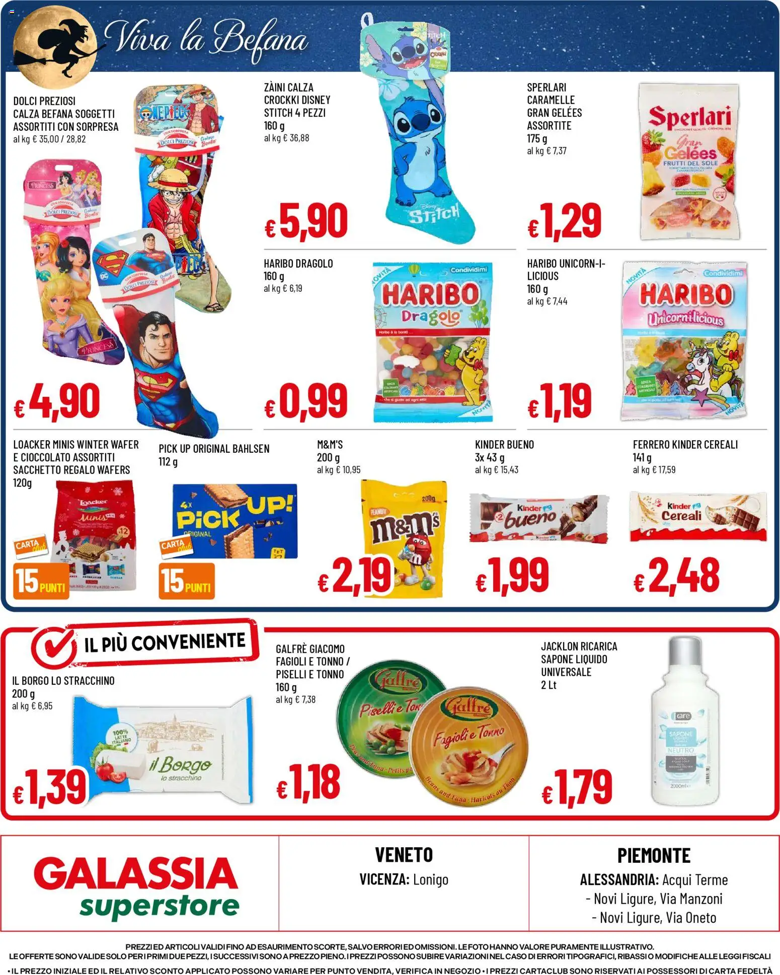 Volantino Galassia del 29.12.2025 | Pagina: 16 | Prodotti: Cioccolato, Cereali, Tonno, Stracchino