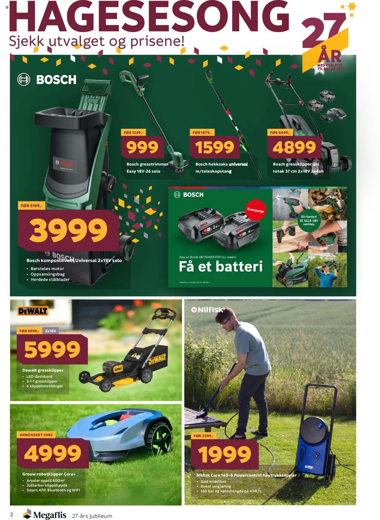  | Side: 2 | Produkter: Champagne, Gressklipper, Batteri, Télécommande
