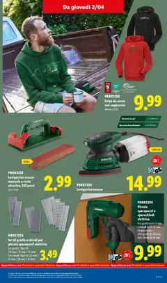 Anteprima del volantino PARKSIDE Set di graffe o chiodi per pistola sparapunti elettrica, Set di graffe o chiodi per pistola sparapunti elettrica. Set graffe: Tipo 55 (20 mm / 15 mm / 25 mm). Set chiodi: Tipo 47 (32 mm / 25 mm / 20 mm / 15 mm) valido a partire dal 30.03.2026 | Pagina: 43 | Prodotti: Felpa, Cappuccio, Mouse, Chiodi