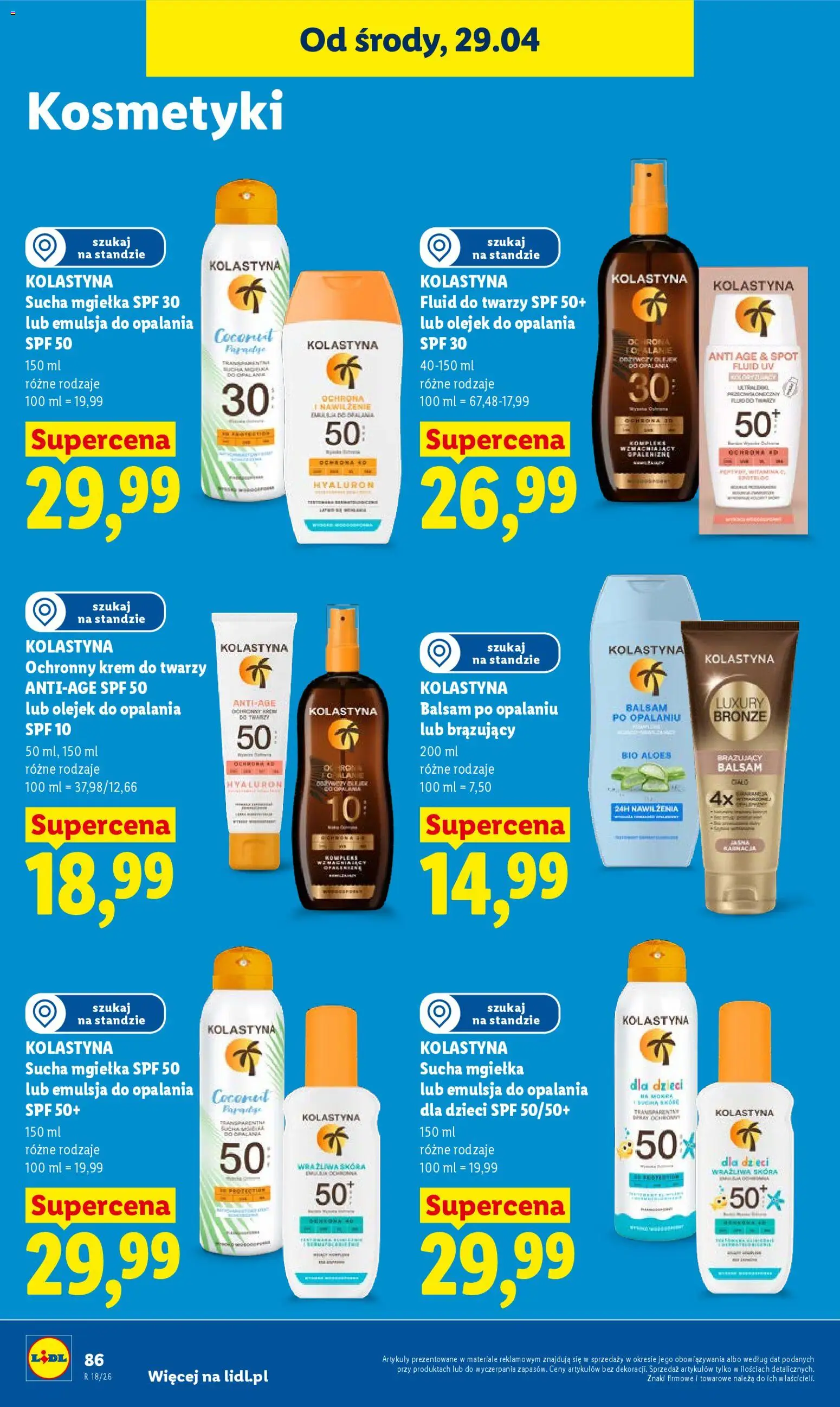 Lidl gazetka od 29.04.2026 | Strona: 90 | Produkty: Kosmetyki, Aloes, Krem, Krem do twarzy
