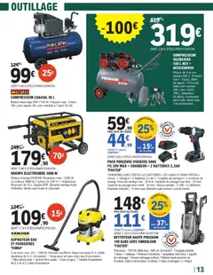 Brico E.Leclerc - Prévisualisation de Brico E.Leclerc catalogue valide à partir de 30.12.2025 | Page: 13 | Produits: Perceuse, Adaptateur, Compresseur, Nettoyeur haute pression