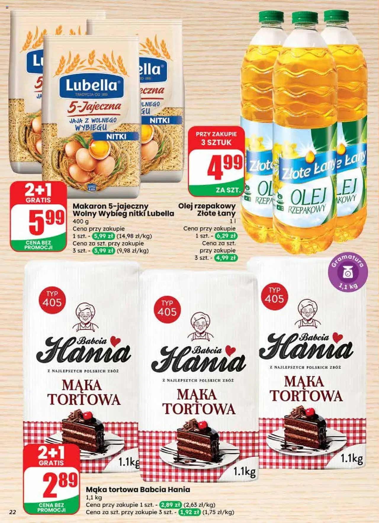 Dino Gazetka od 24.09.2025 | Strona: 22 | Produkty: Olej rzepakowy, Olej, Makaron, Jaja