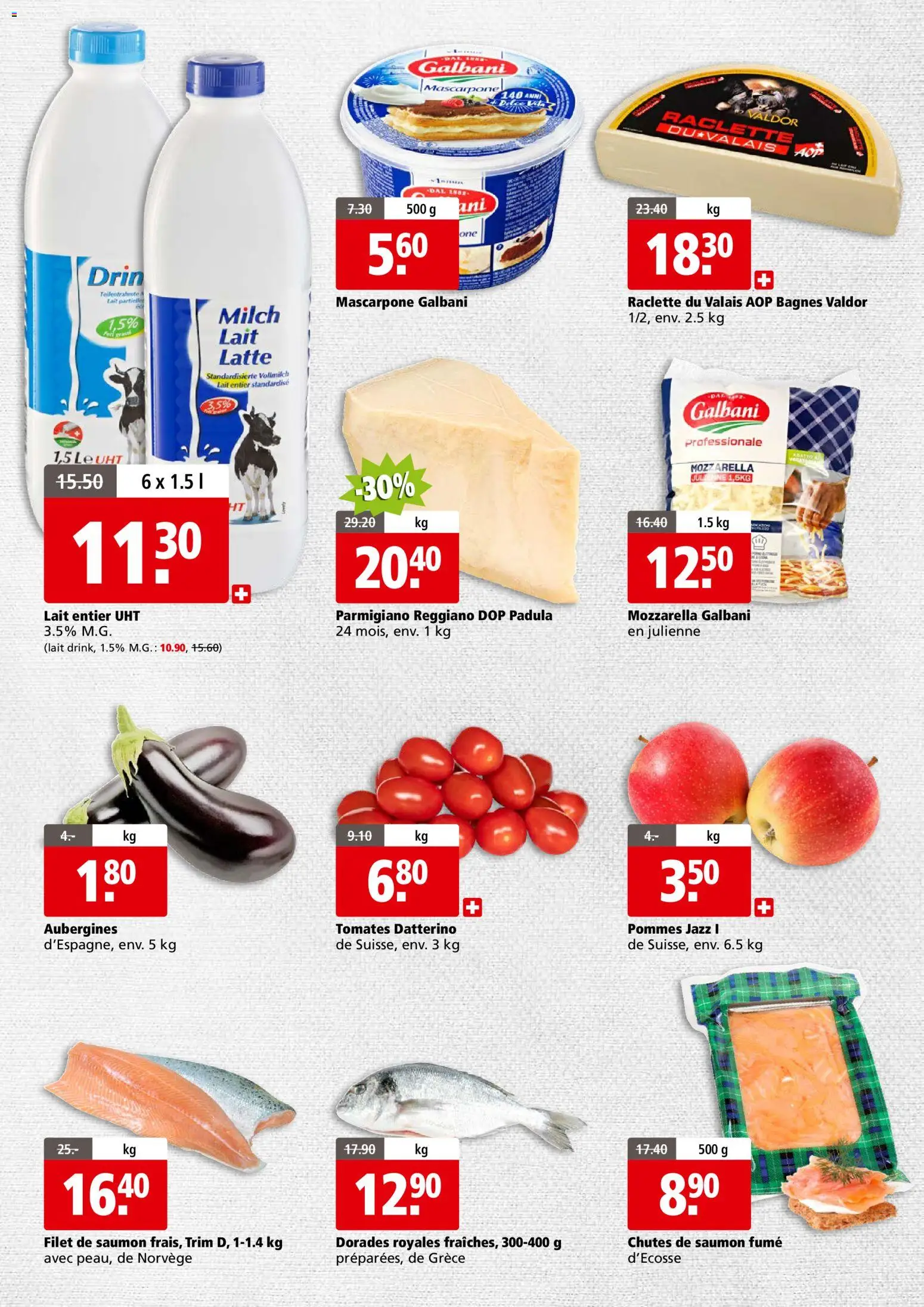 Aligro aktionen Business Chavannes, Matran, Genève, Sion – gültig ab 20.04.2026 | Seite: 2 | Produkte: Mascarpone, Vase, Milch, Raclette