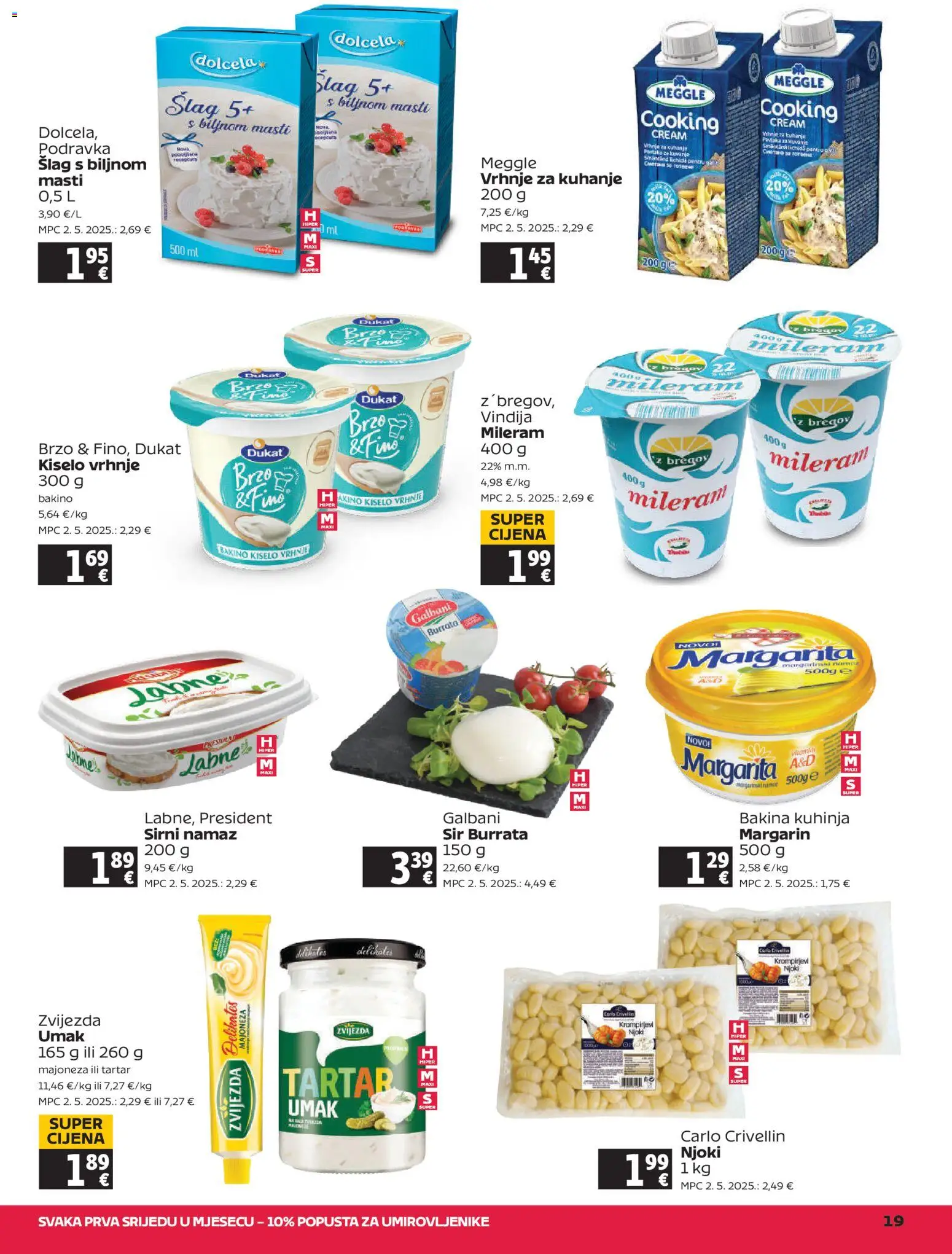 Tommy katalog | vrijedi od 30.10.2025 | Stranica: 19 | Proizvodi: Vindija, Sir, Šlag, Namaz