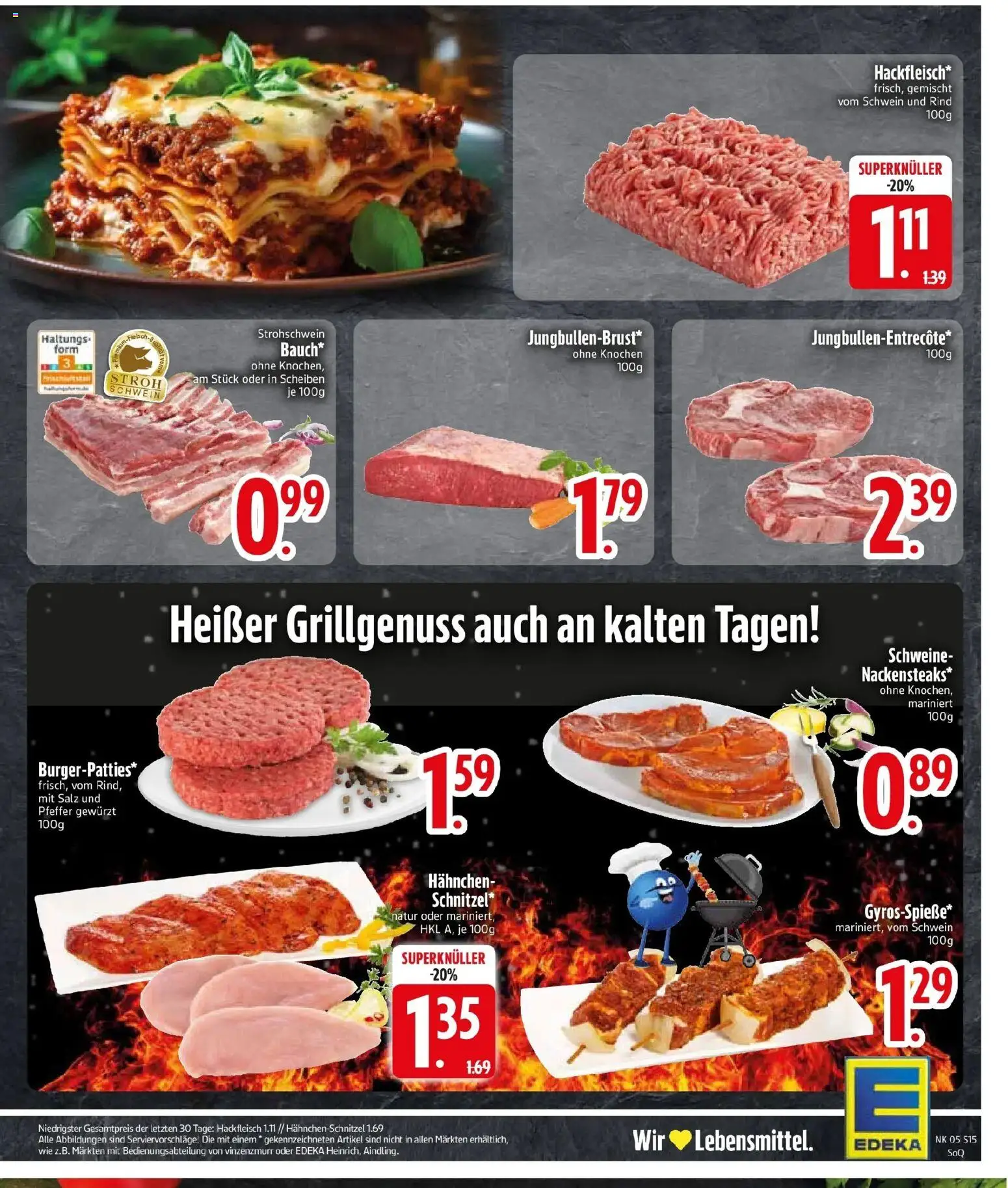 Edeka prospekt Altomünster	 (ab 26.01.2026) » Angebote Online | Seite: 17 | Produkte: Hahnchen, Tisch, Schnitzel, Hackfleisch