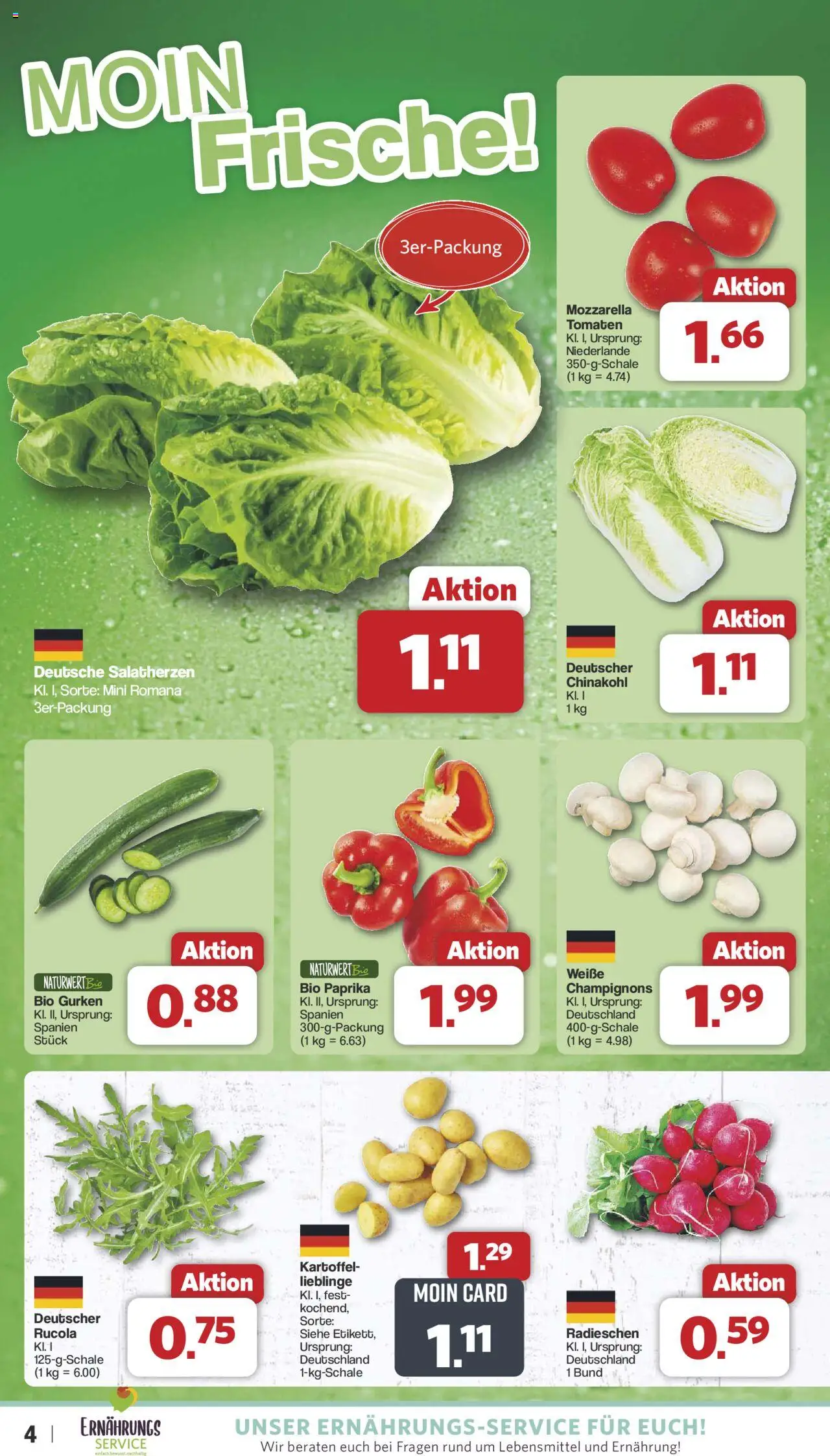 Famila Nordwest Prospekt 	 - gültig ab dem 10.06.2025 | Seite: 4 | Produkte: Tomaten, Champignons, Paprika, Gurken