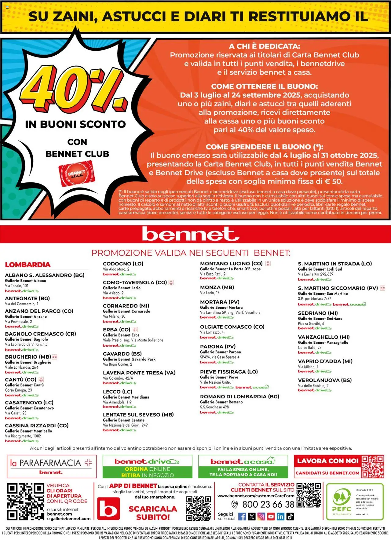 Volantino bennet del 31.07.2025 | Pagina: 32 | Prodotti: Tè, TV