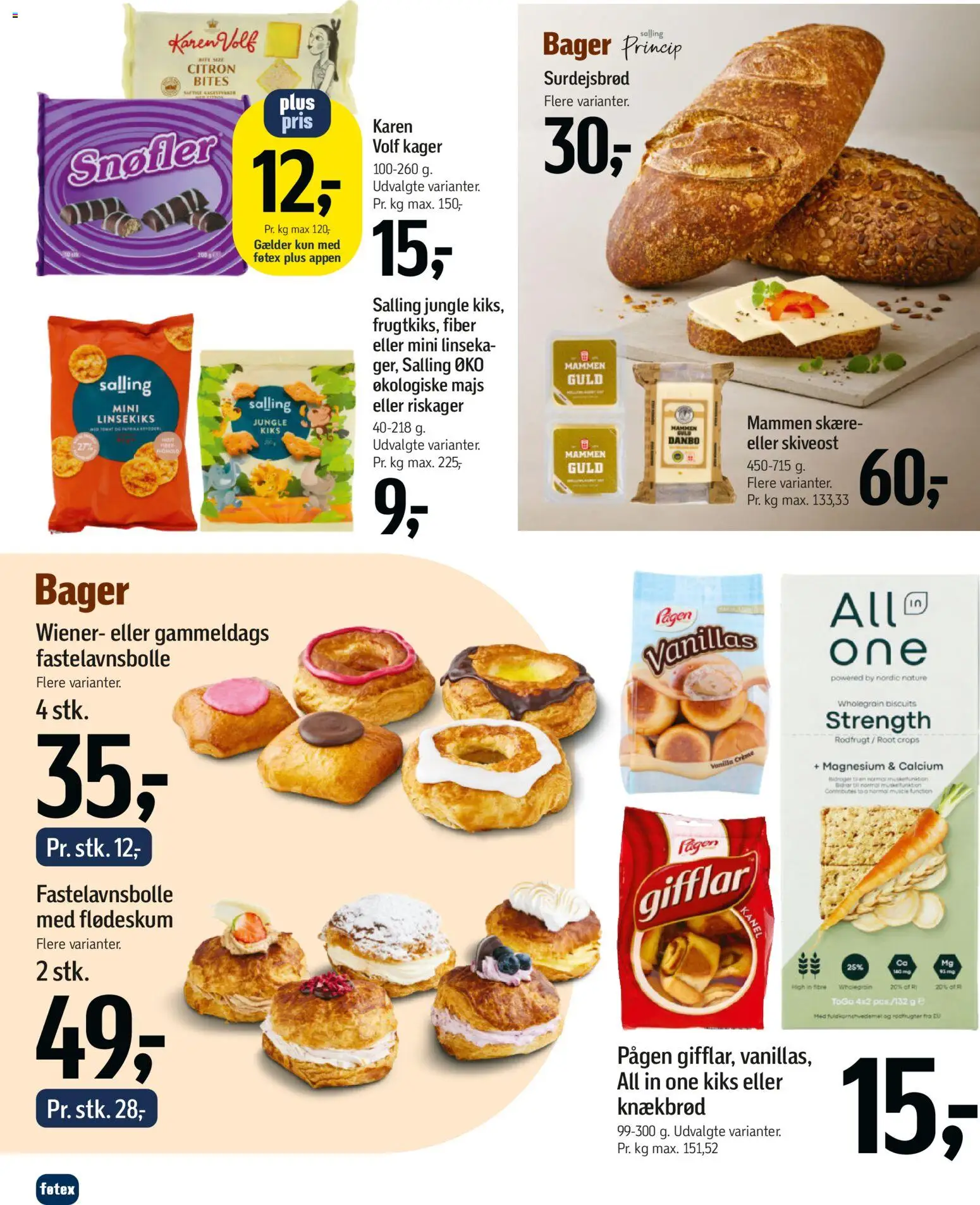 Føtex tilbudsavis – gyldig fra 02.01.2026 | Side: 31 | Produkter: Kanel, Kager, Skiveost, Knækbrød