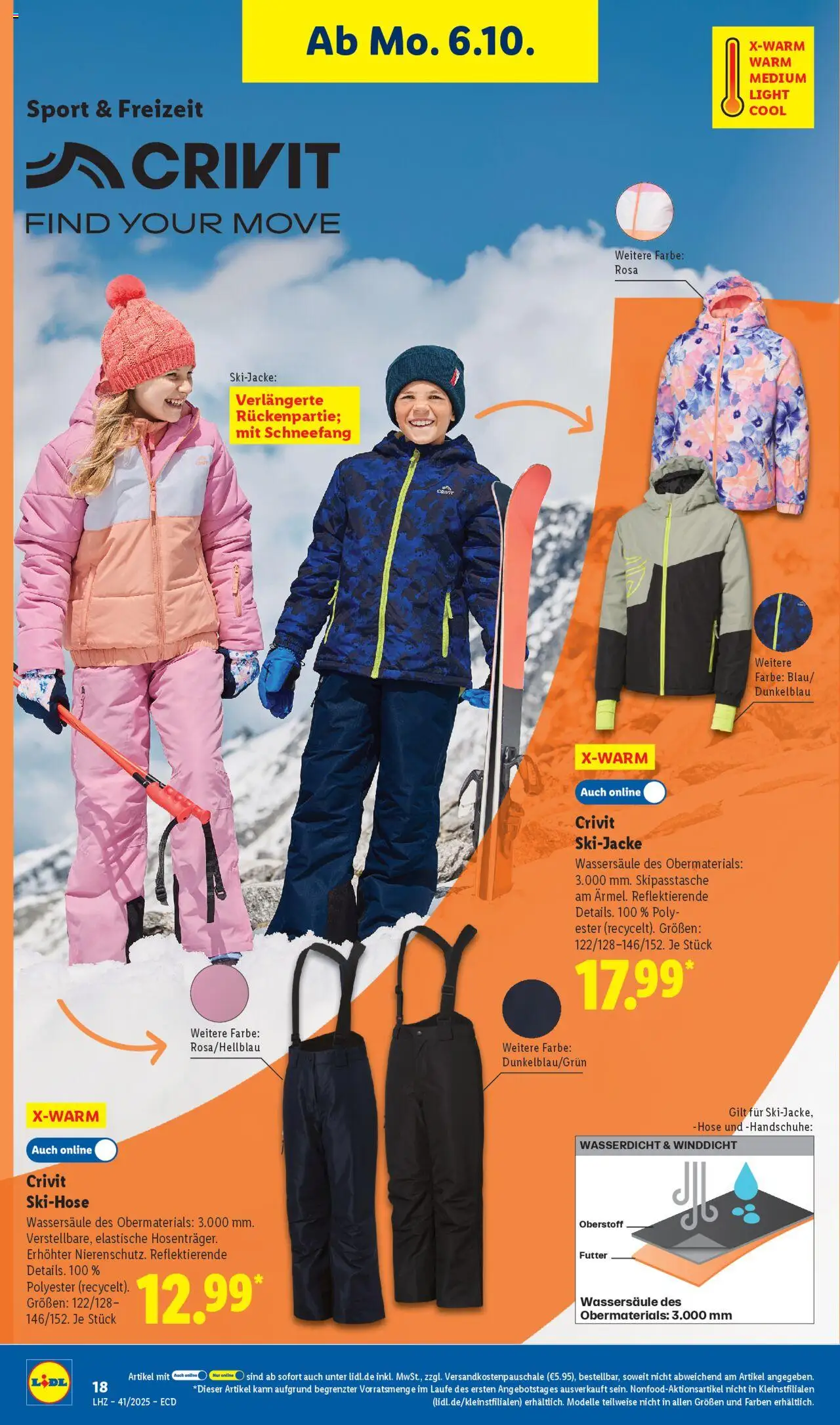 Lidl Prospekt Gundelsheim – gültig ab 06.10.2025 | Seite: 8 | Produkte: Hose, Handschuhe