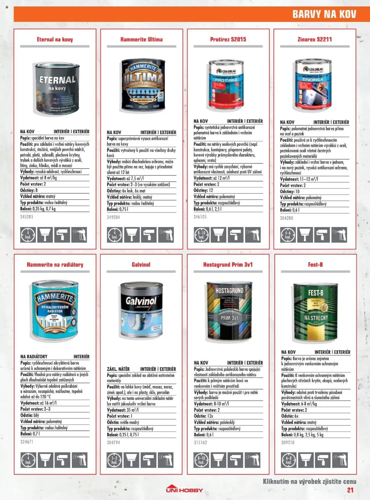 Uni Hobby katalog - Barvy 2025 od 23.05.2025 | Strana: 21 | Produkty: Radiátor, Barvy