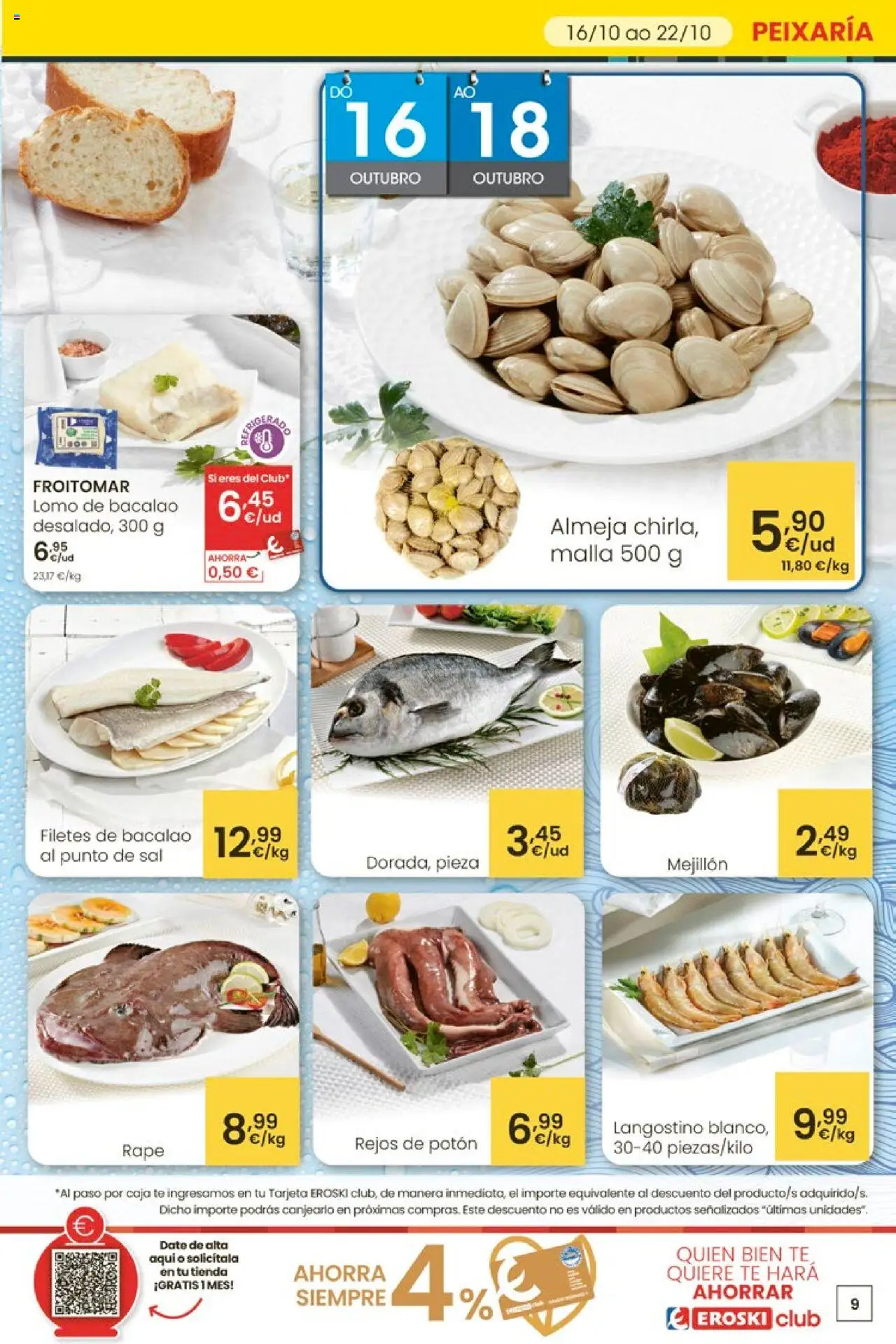 Eroski - Ofertón │ válido desde el 16.10.2025 | Página: 9 | Productos: Té, Caja, Langostino