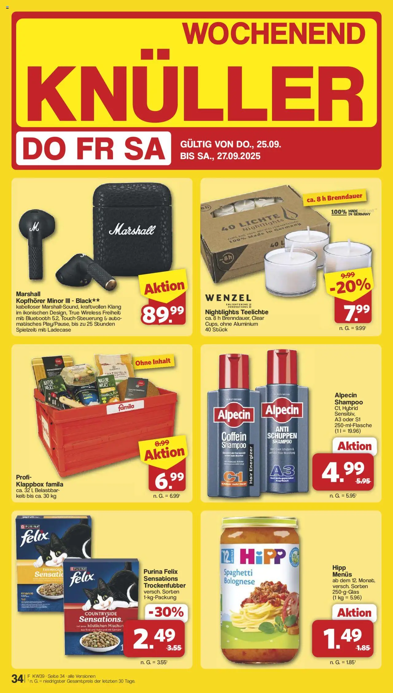 Famila Nordwest Prospekt 	 – gültig ab 22.09.2025 | Seite: 41 | Produkte: Shampoo, Zucker, Kopfhörer