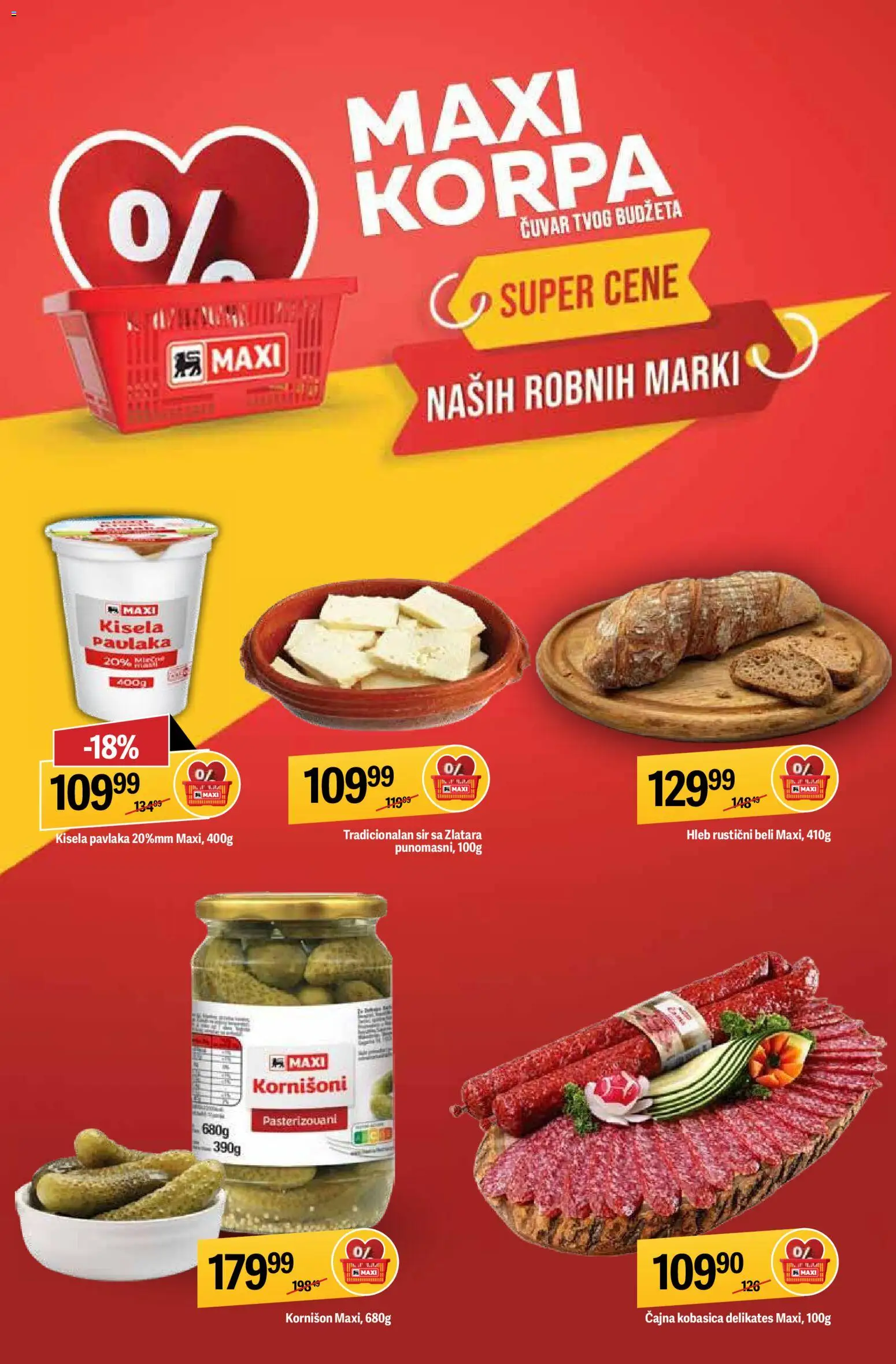 Maxi katalog katalog - važi od 19.03.2026 | Strana: 4 | Proizvode: Korpa, Hleb, Kobasica, Pavlaka