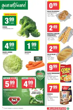 Pogląd oferty "Spar gazetka - Eurospar" - ważna od 16.03.2026 | Strona: 3 | Produkty: Brokuł, Bagietka, Chleb, Płatki