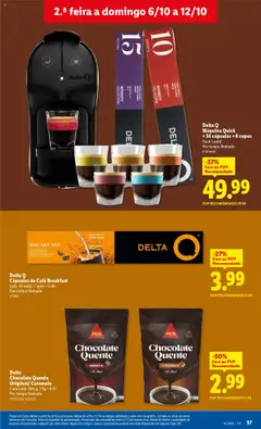 Pré-visualização Delta Q Máquina Quick + 50 cápsulas + 6 copos, Pack 1 unid. Por tempo limitado válido de 06.10.2025 | Página: 37 | Produtos: Copos, Delta q, Café, Chocolate