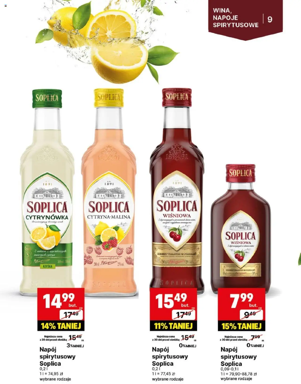 Delikatesy Centrum Gazetka - DeliBarek od 09.06.2025 | Strona: 9 | Produkty: Napoje