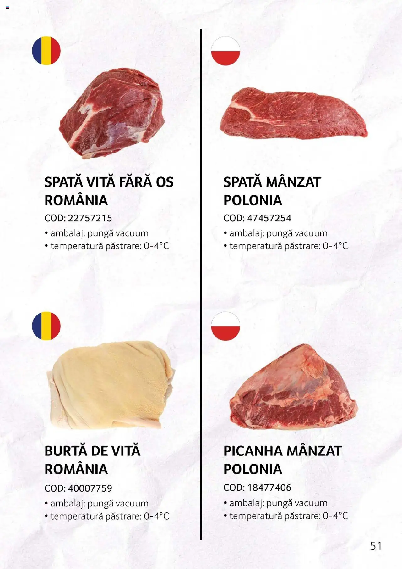Catalog Selgros - Carne – valabil de la 27.04.2023 | Pagină: 51 | Produse: Carne De Porc, Carne De Vită, Condimente, Cârnați