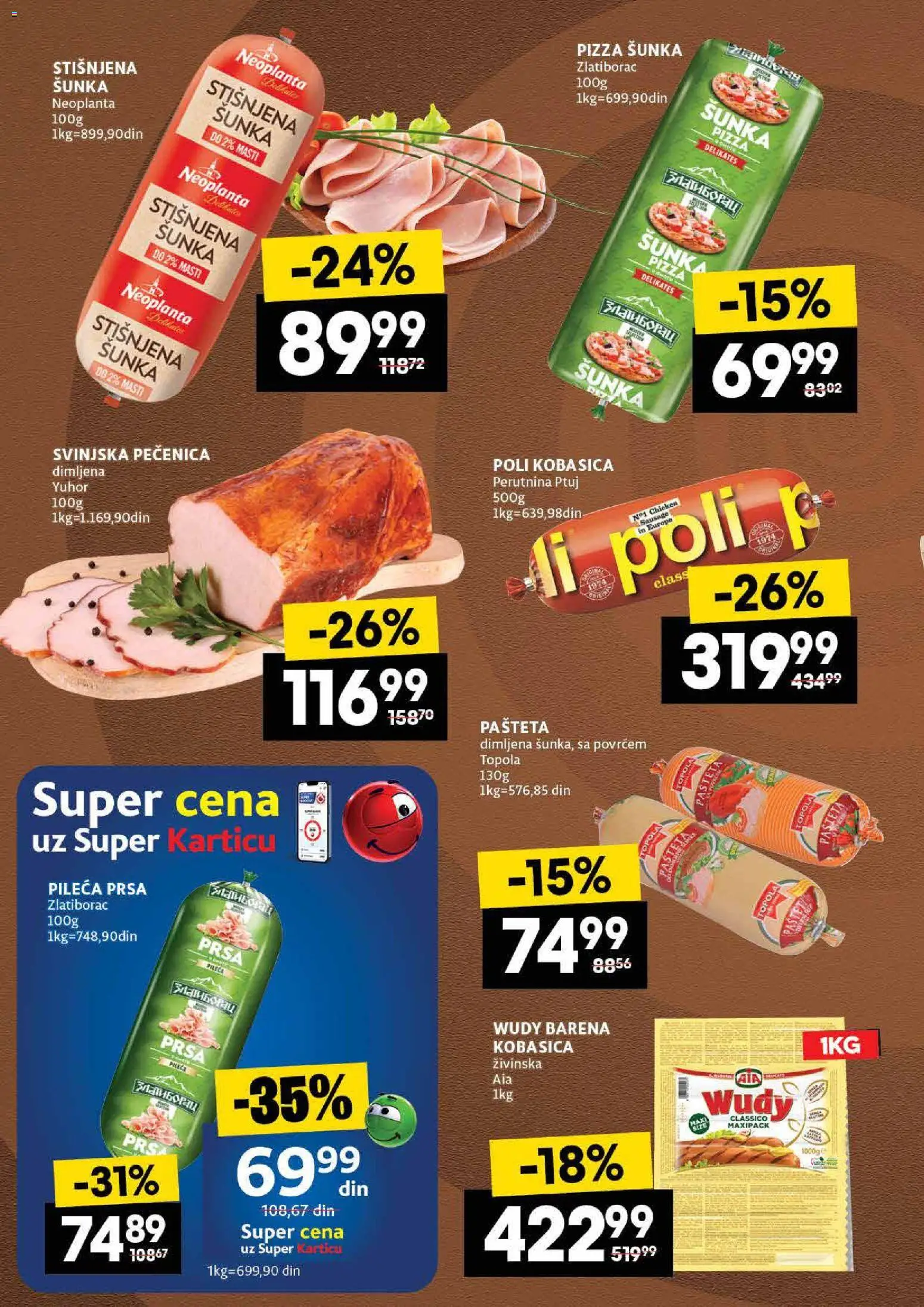 Roda katalog - važi od 13.11.2025 | Strana: 6 | Proizvode: Šunka, Pizza šunka, Kobasica, Pašteta