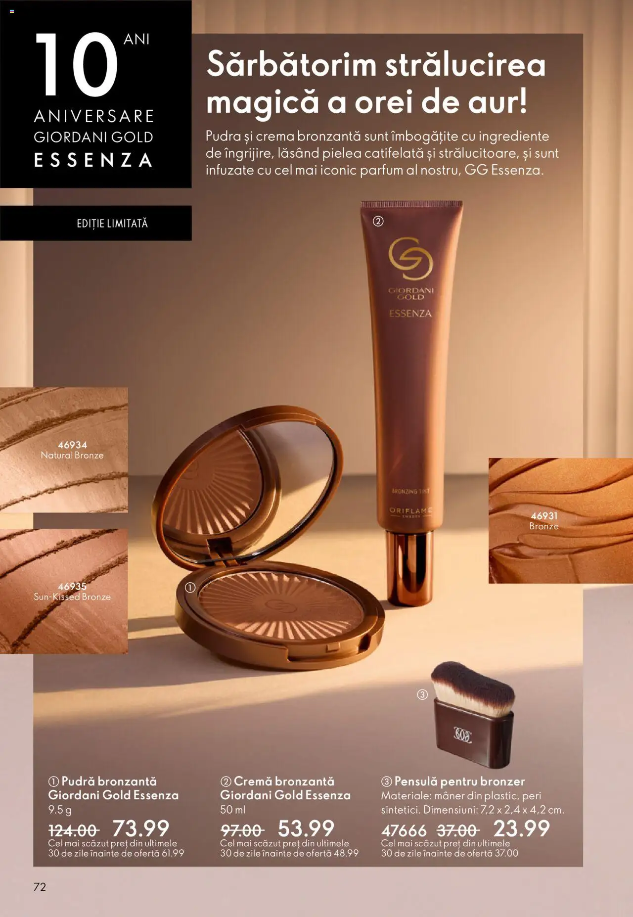 Oriflame catalog 13 2025 – valabil de la 10.09.2025 | Pagină: 72 | Produse: Mâner, Pudră, Bronzer, Cremă
