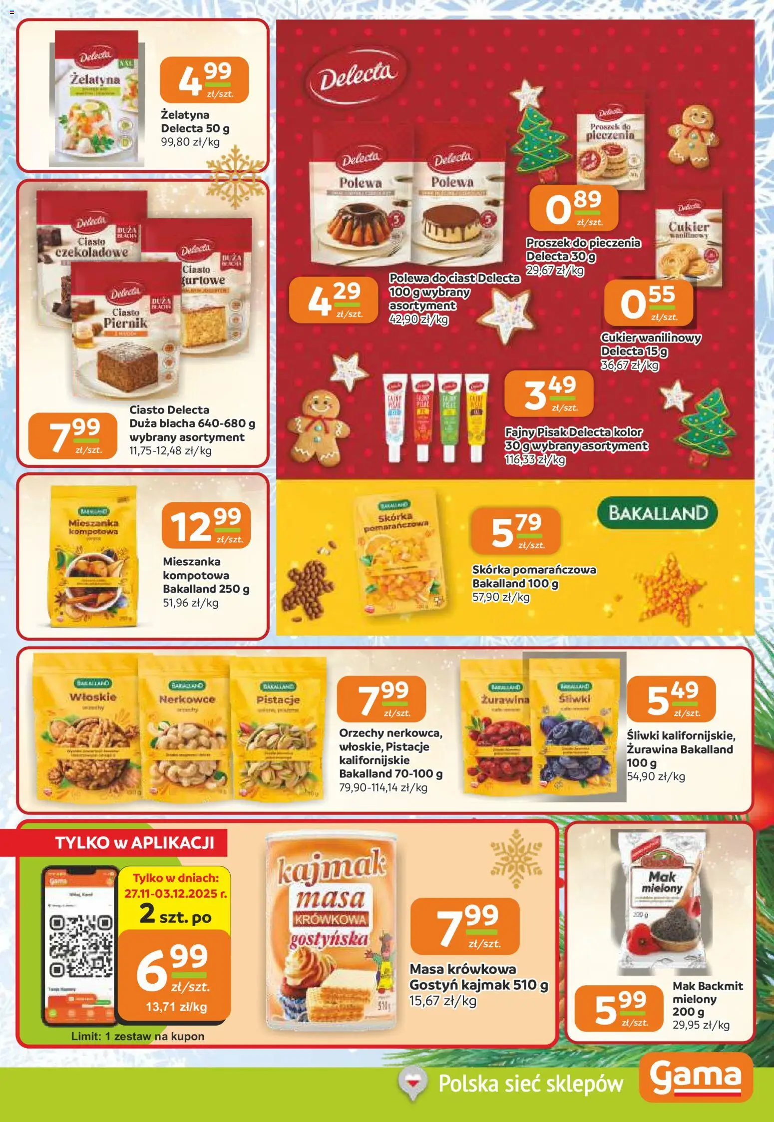 Gama Gazetka od 27.11.2025 | Strona: 5 | Produkty: Skórka pomarańczowa, Piernik, Śliwki, Orzechy