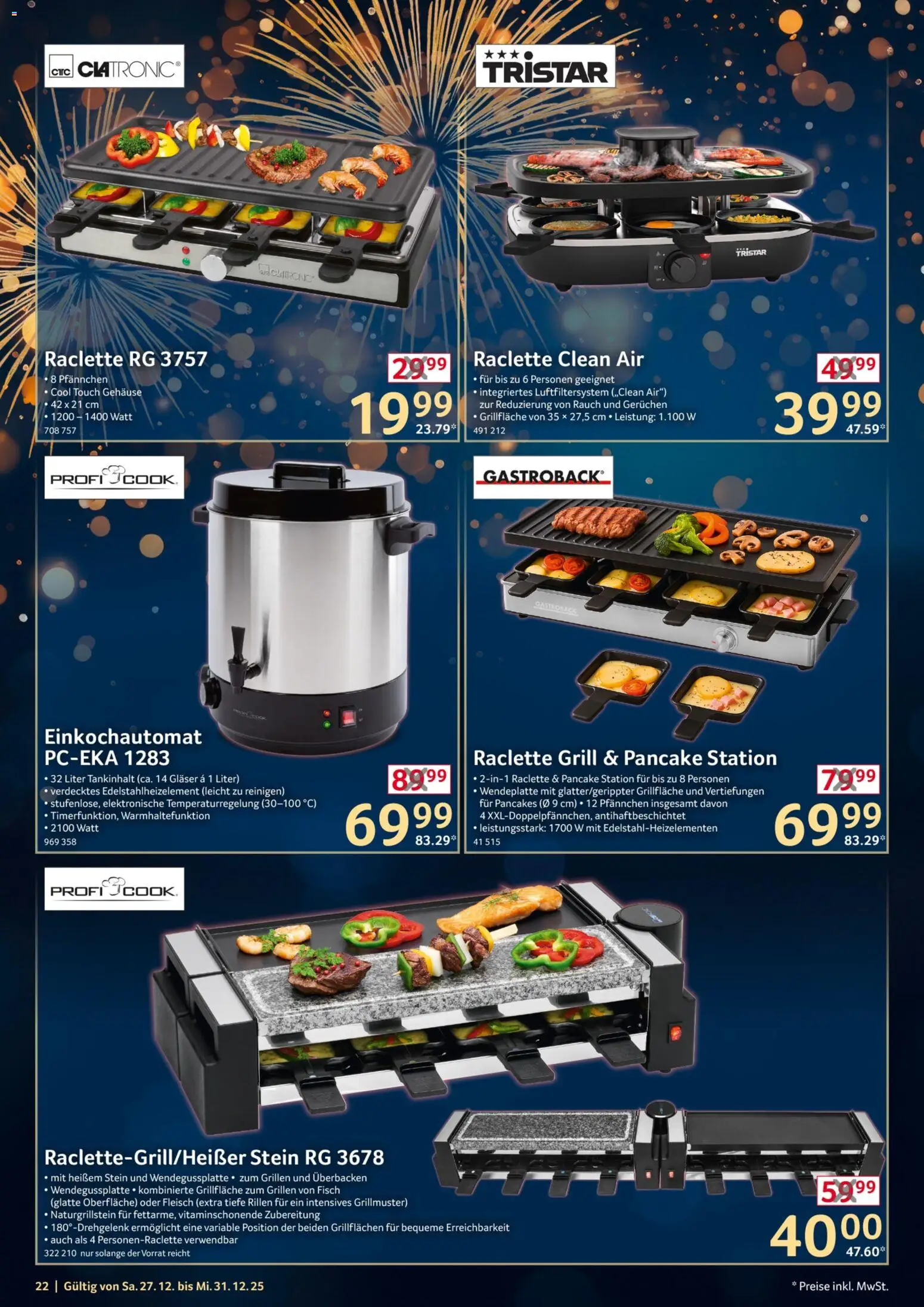 Selgros Prospekt 	 – gültig ab 27.12.2025 | Seite: 22 | Produkte: Grill, Fisch, Raclette, Fleisch