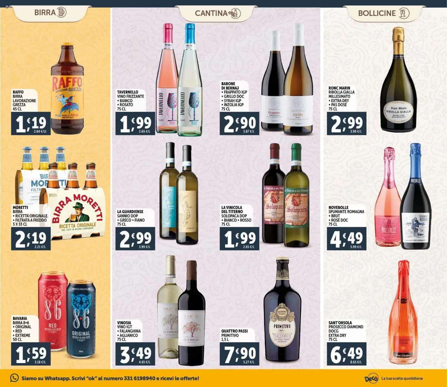 Volantino Decò del 30.01.2026 | Pagina: 17 | Prodotti: Birra, Prosecco, Vino, Spumante