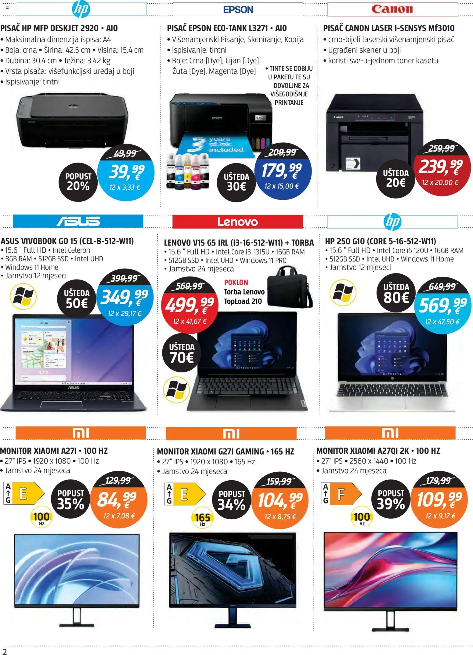 Centar Tehnike katalog | vrijedi od 02.02.2026 | Stranica: 2 | Proizvodi: Monitor, Torba, Toner