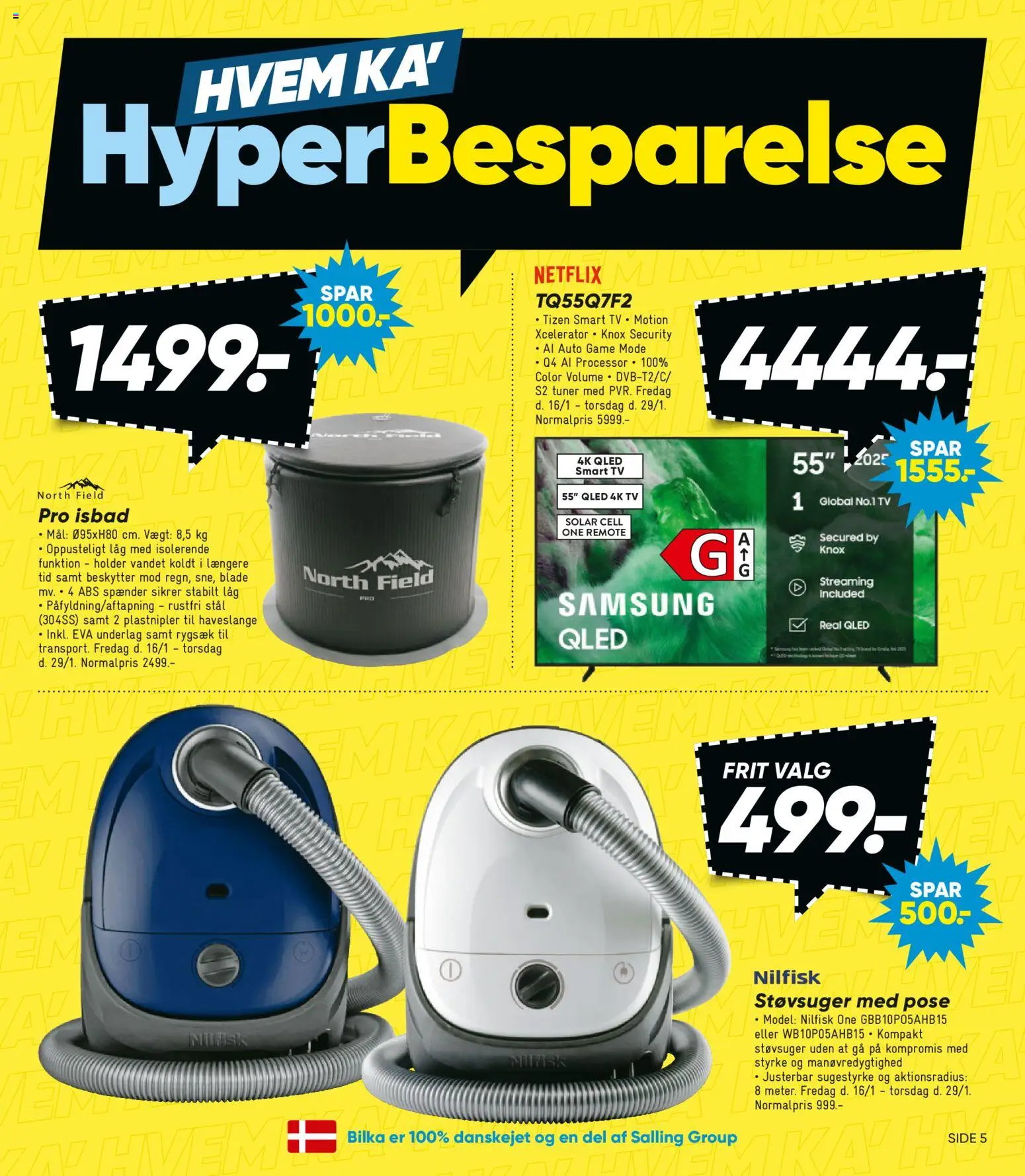 Bilka tilbudsavis – gyldig fra 23.01.2026 | Side: 5 | Produkter: Processor, Smart TV, TV, Støvsuger