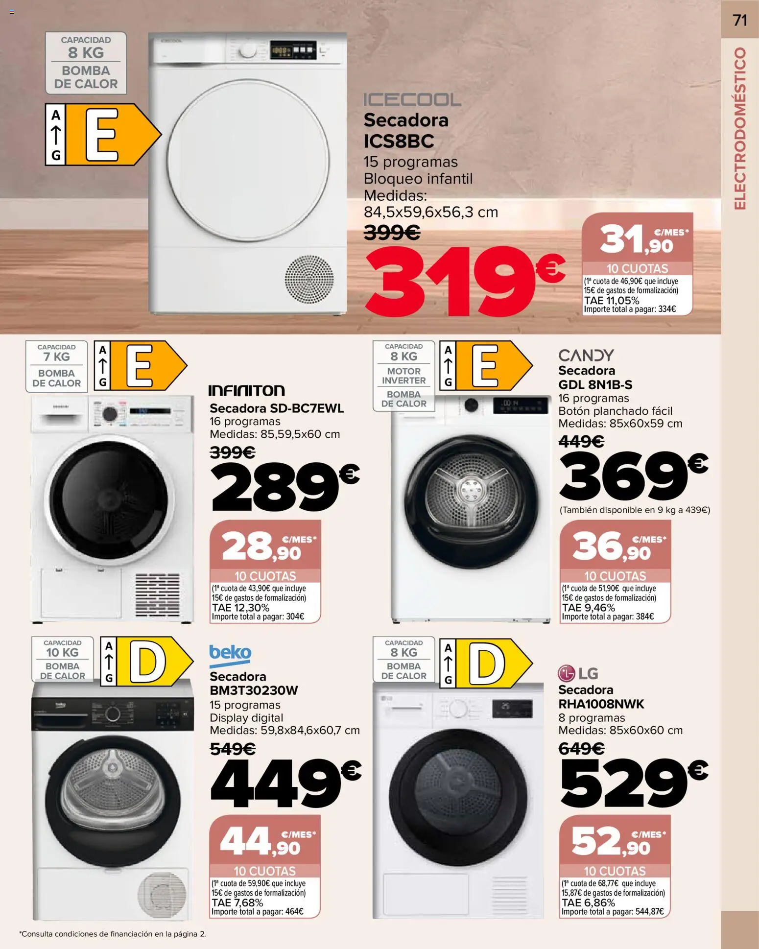 Carrefour folleto │ válido desde el 09.01.2026 | Página: 71 | Productos: Secadora