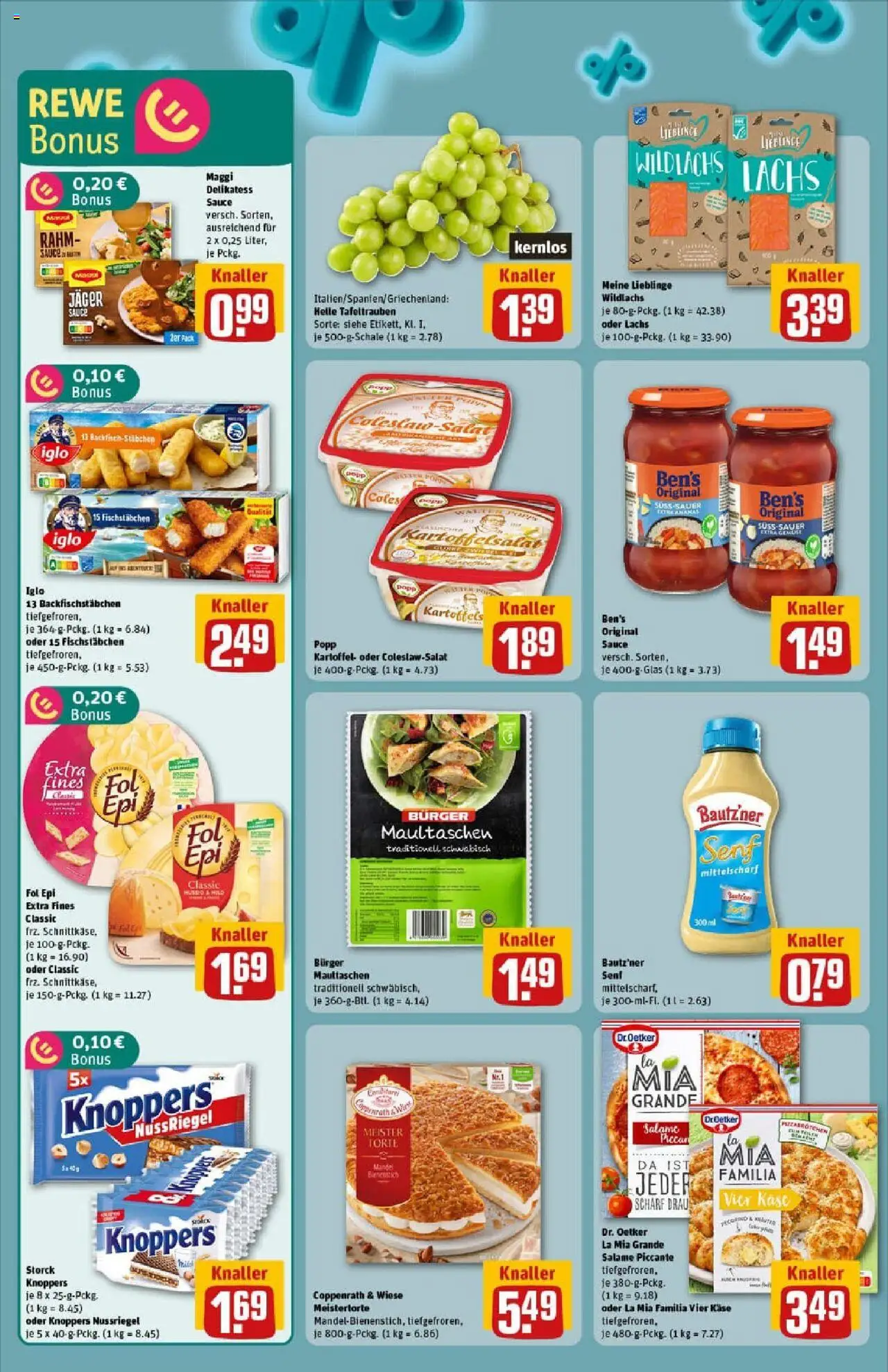 Rewe prospekt Hamburg 50 (Altona)	 – gültig ab 28.09.2025 | Seite: 5 | Produkte: Käse, Iglo, Fischstabchen, Knoppers