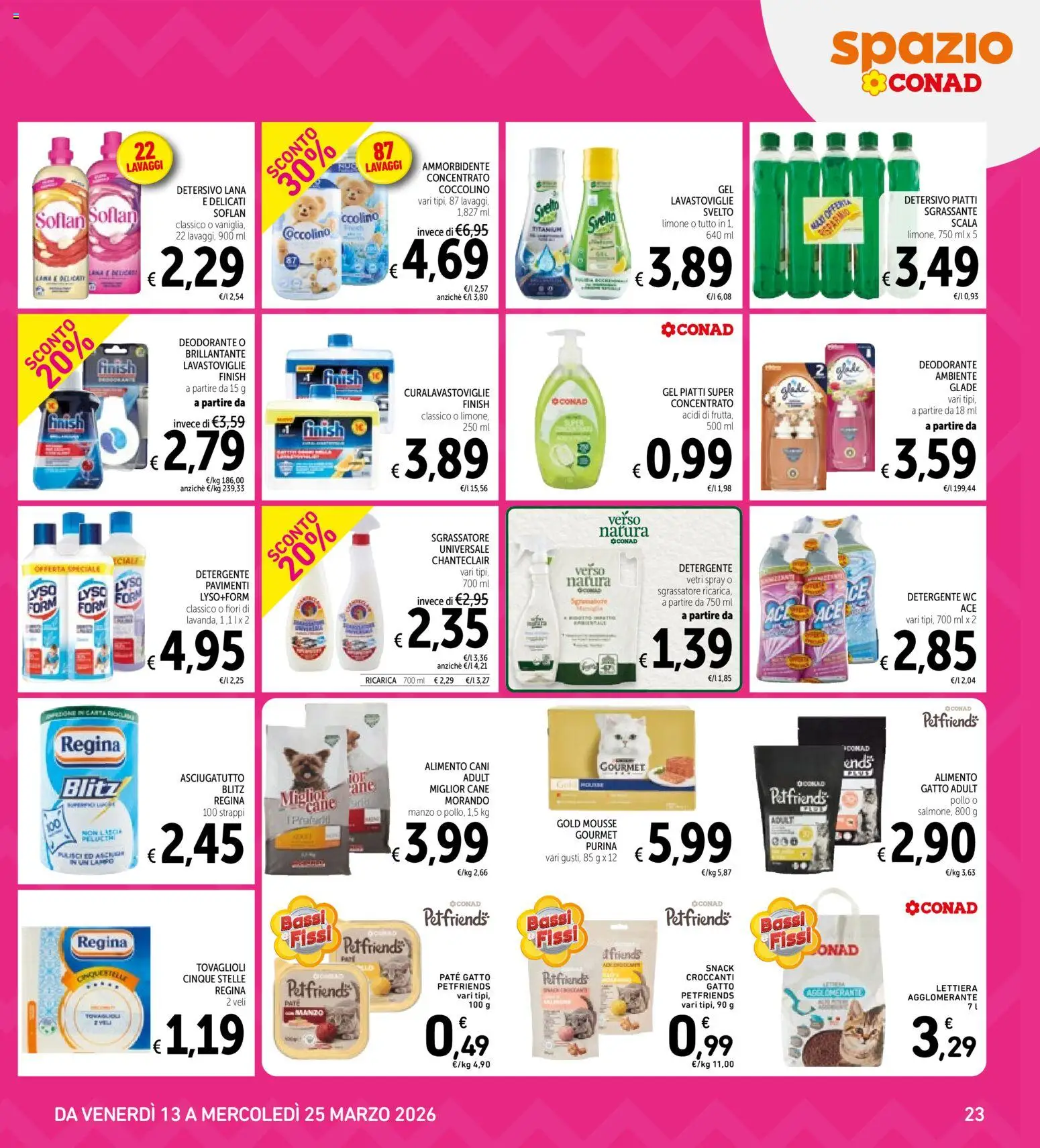 Volantino Spazio Conad del 13.03.2026 | Pagina: 23 | Prodotti: Paté, Pollo, Manzo, Limone