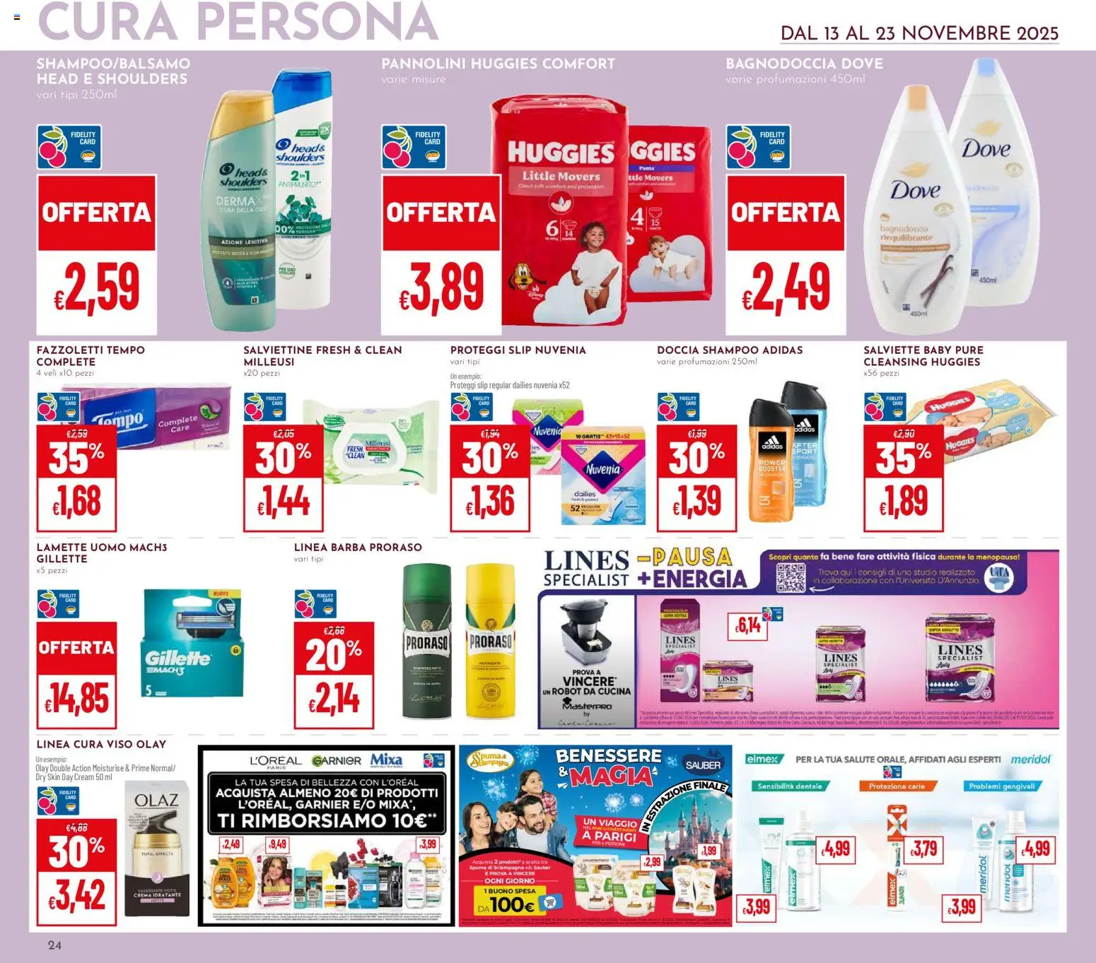 Volantino Pan del 13.11.2025 | Pagina: 24 | Prodotti: Shampoo, Crema, Robot, Doccia
