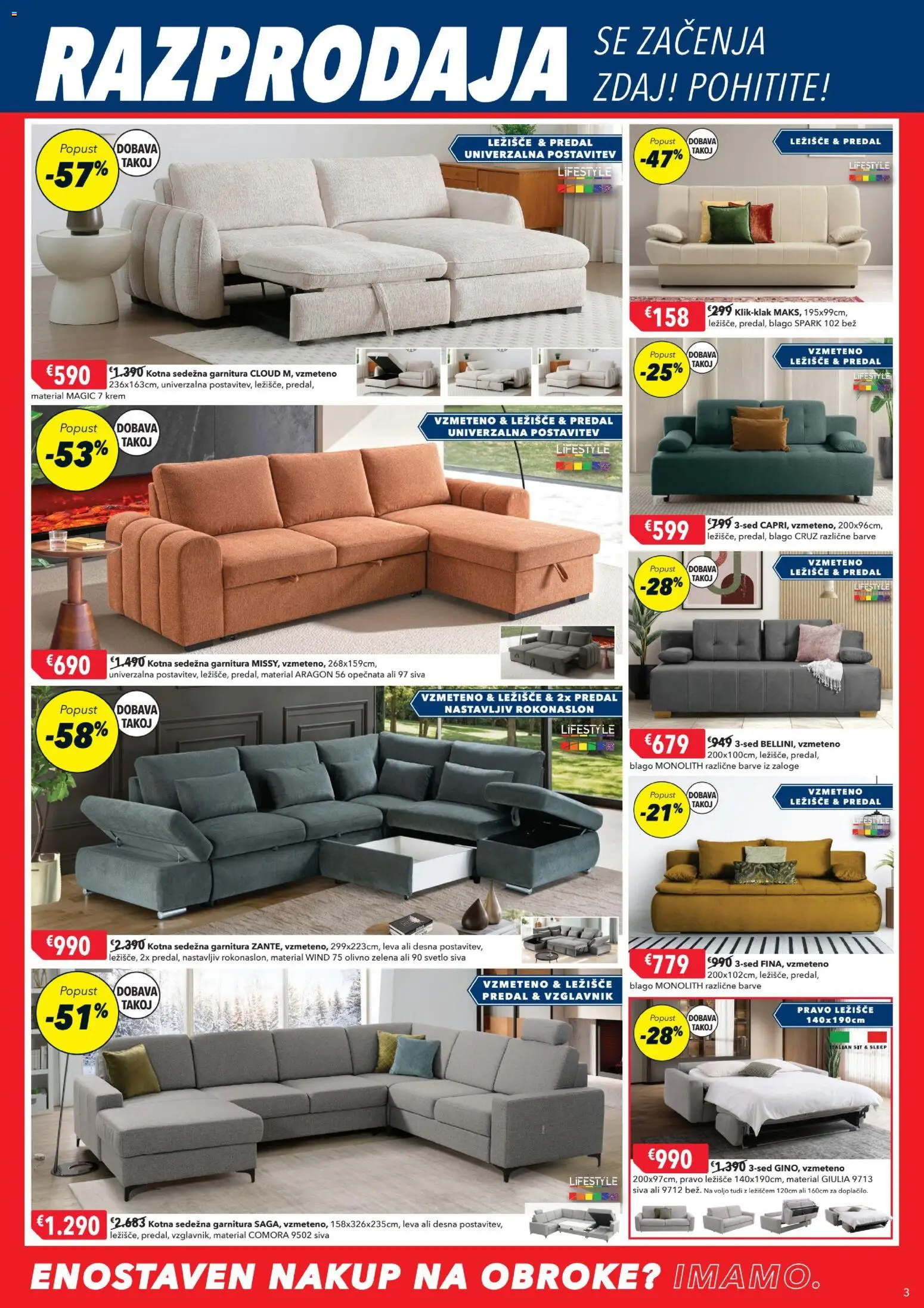 Novi Harvey Norman katalog ponudbe – veljaven od 22.12.2025 | Stran: 3 | Izdelki: Vzglavnik, Ležišče, Sedezna garnitura, Zelena