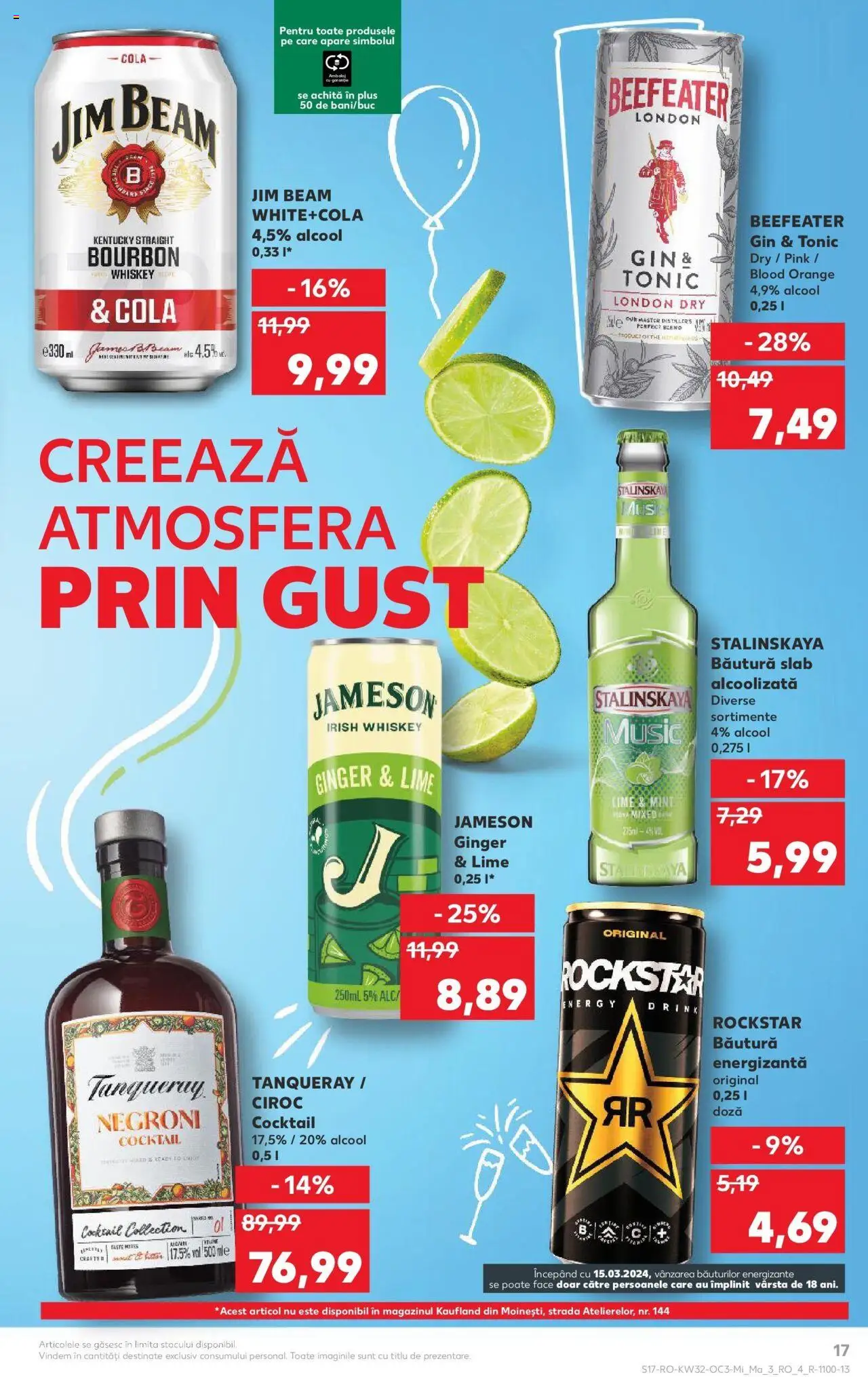 Catalog Kaufland - Arad – valabil de la 06.08.2025 | Pagină: 17 | Produse: Lime, Amerikan servis, Bourbon, Gin