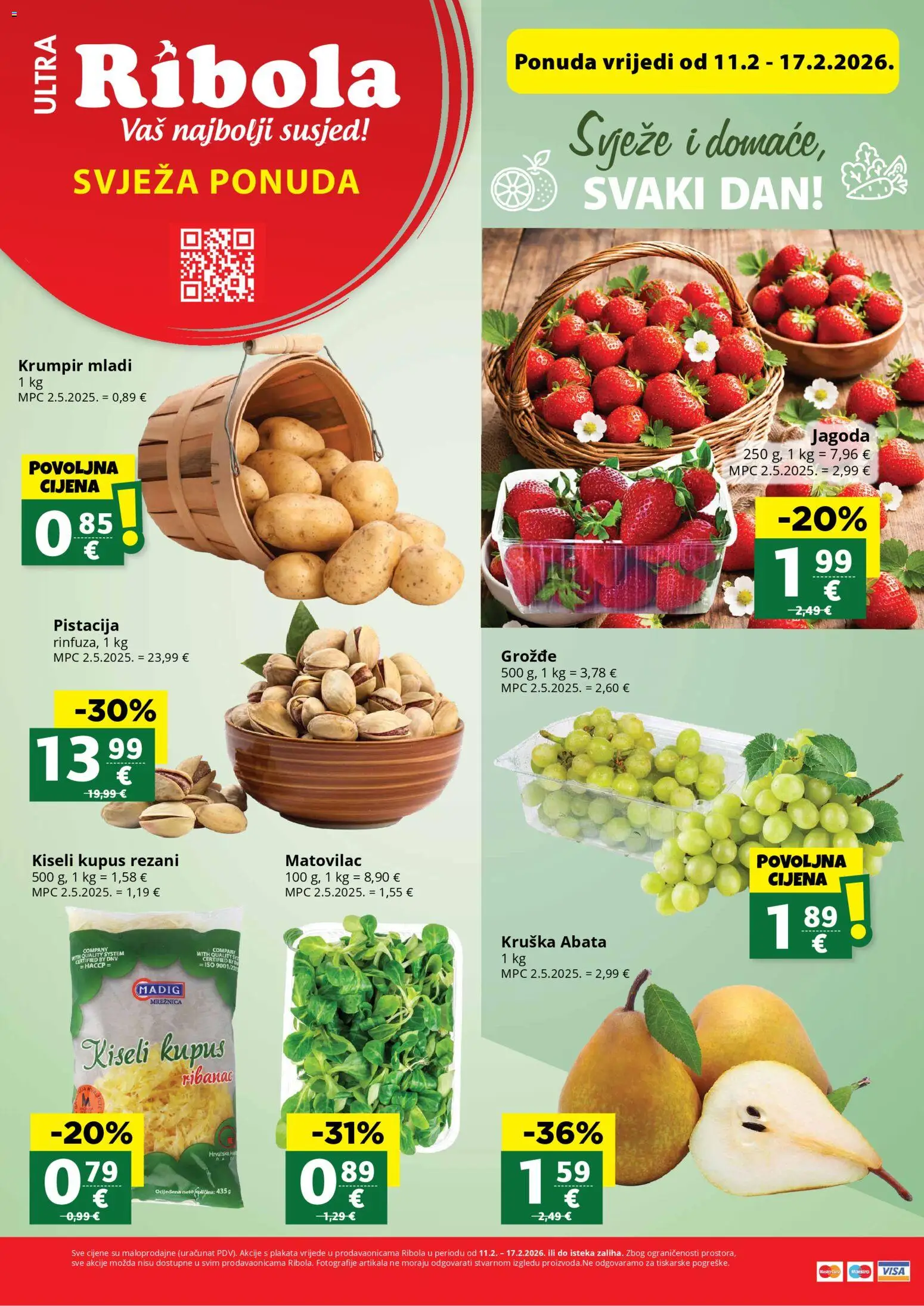 Ribola katalog | vrijedi od 11.02.2026 | Stranica: 1 | Proizvodi: Krumpir, Kupus, Grožđe, Kruška