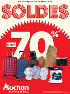 Auchan - Prévisualisation de Auchan - Soldes : jusqu'à -70% ! valide à partir de 07.01.2026