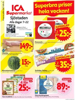 ICA Supermarket - Stockholm - Förhandsvisning av reklamblad från butik ICA Supermarket aktuell från 28.07.2025