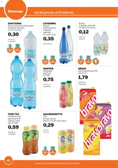 Anteprima del volantino Volantino Sogegross	 valido a partire dal 28.01.2026 | Pagina: 22 | Prodotti: Acqua, Limone, Pesca