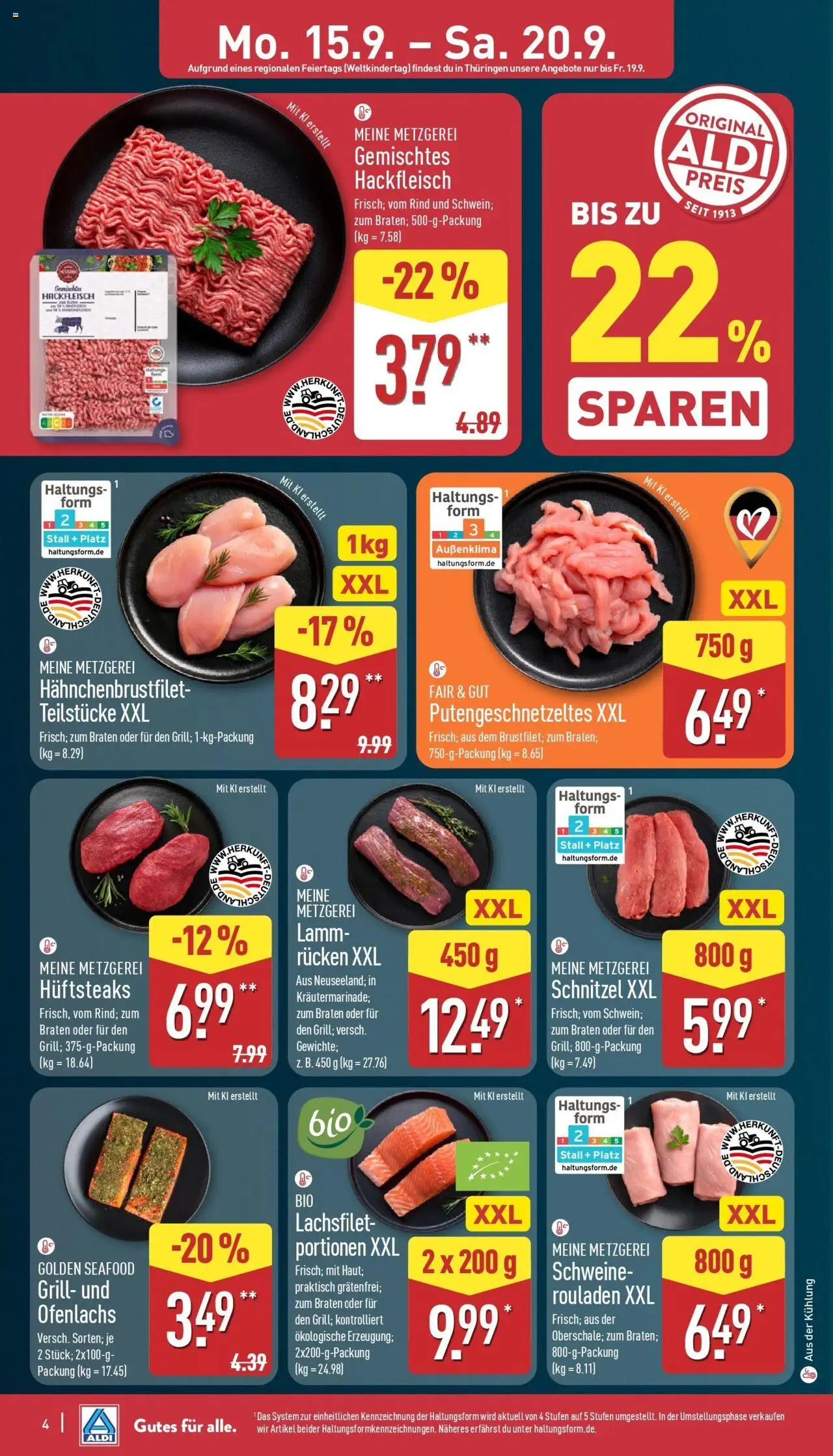 Aldi - ALDI Nord: Wochenangebote (ab 14.09.2025) » Angebote Online | Seite: 5 | Produkte: Grill, Schnitzel, Hackfleisch