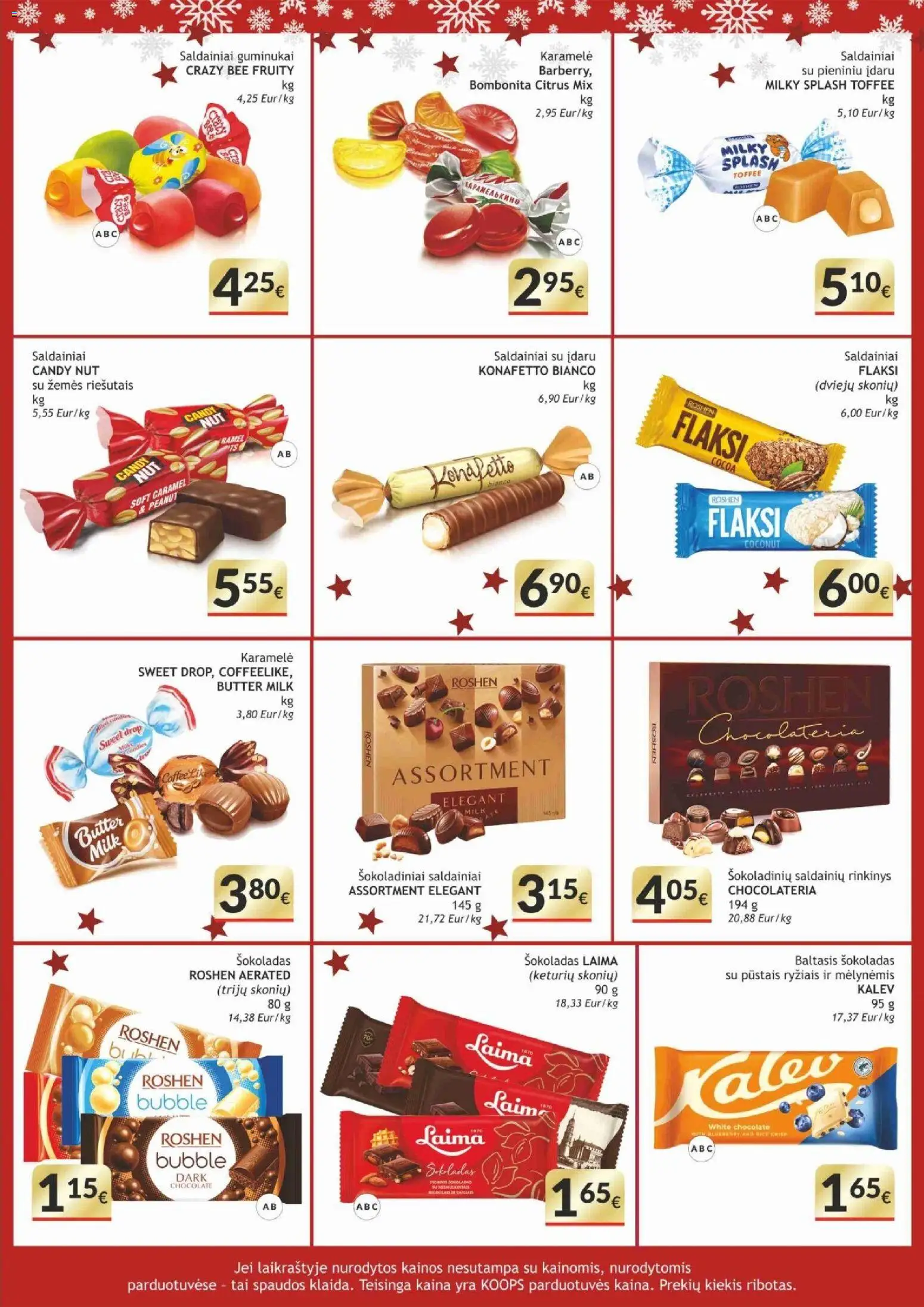 Koops akcijos nuo 15.12.2025 | Puslapis: 9 | Prekių: Šokoladas, Guminukai, Saldainiai