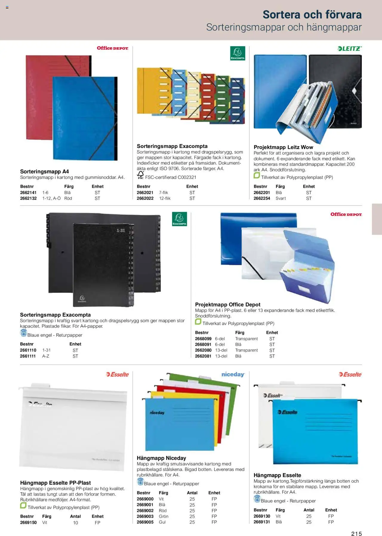 Office Depot reklamblad aktuell från 15.02.2024 | Sida: 217 | Produkter: Kartong, Mapp