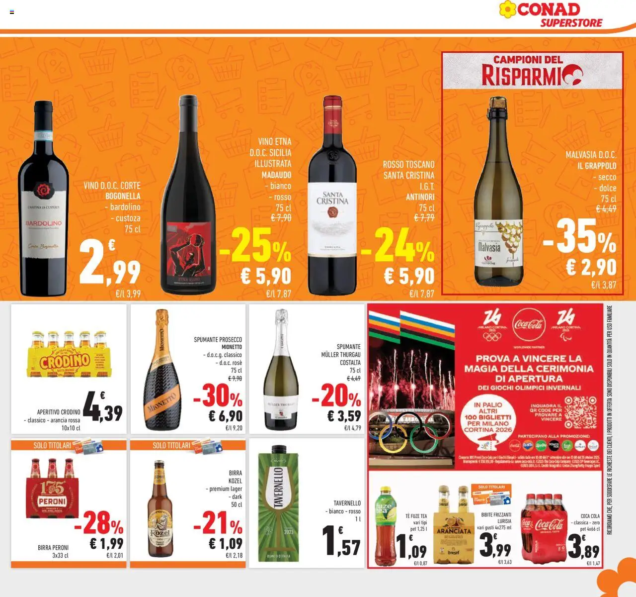 Volantino Conad del 10.09.2025 | Pagina: 33 | Prodotti: Tè, Fanta, Arancia, Coca Cola