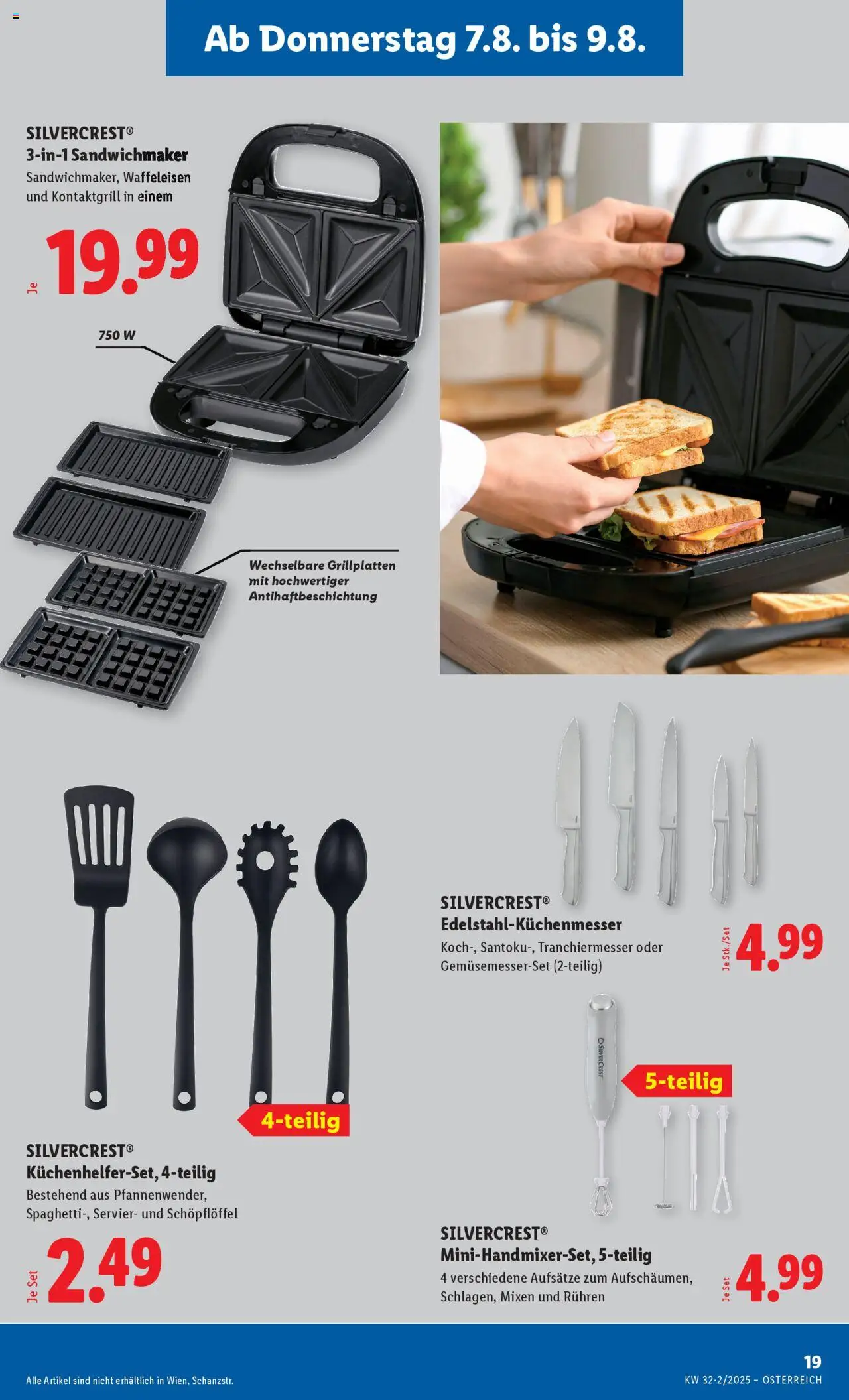 Lidl Flugblatt gültig ab 07.08.2025 | Seite: 21 | Produkte: Sandwichmaker